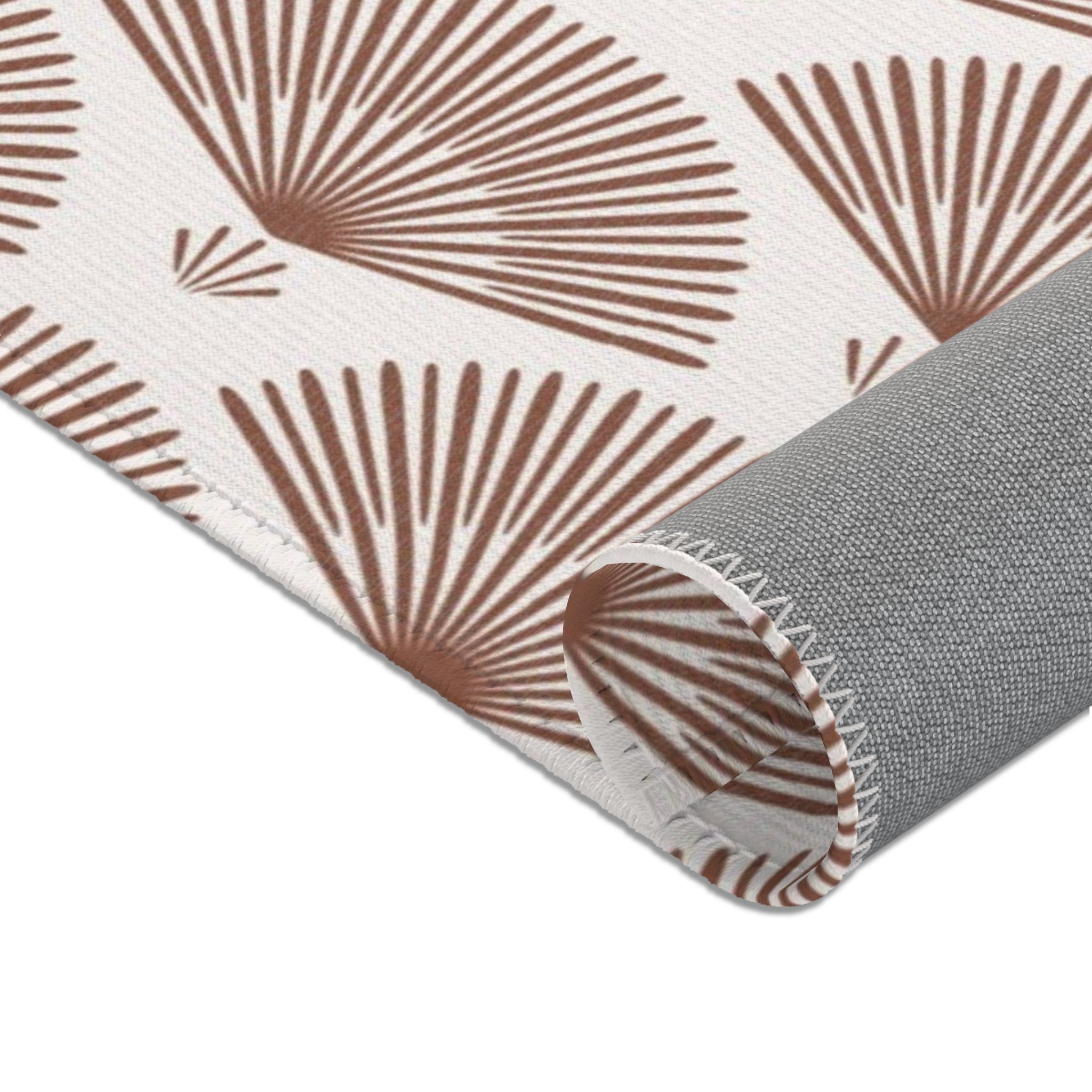 Abstract Large Area Rug | Modern Rug, Beige Brown Crane Art Deco