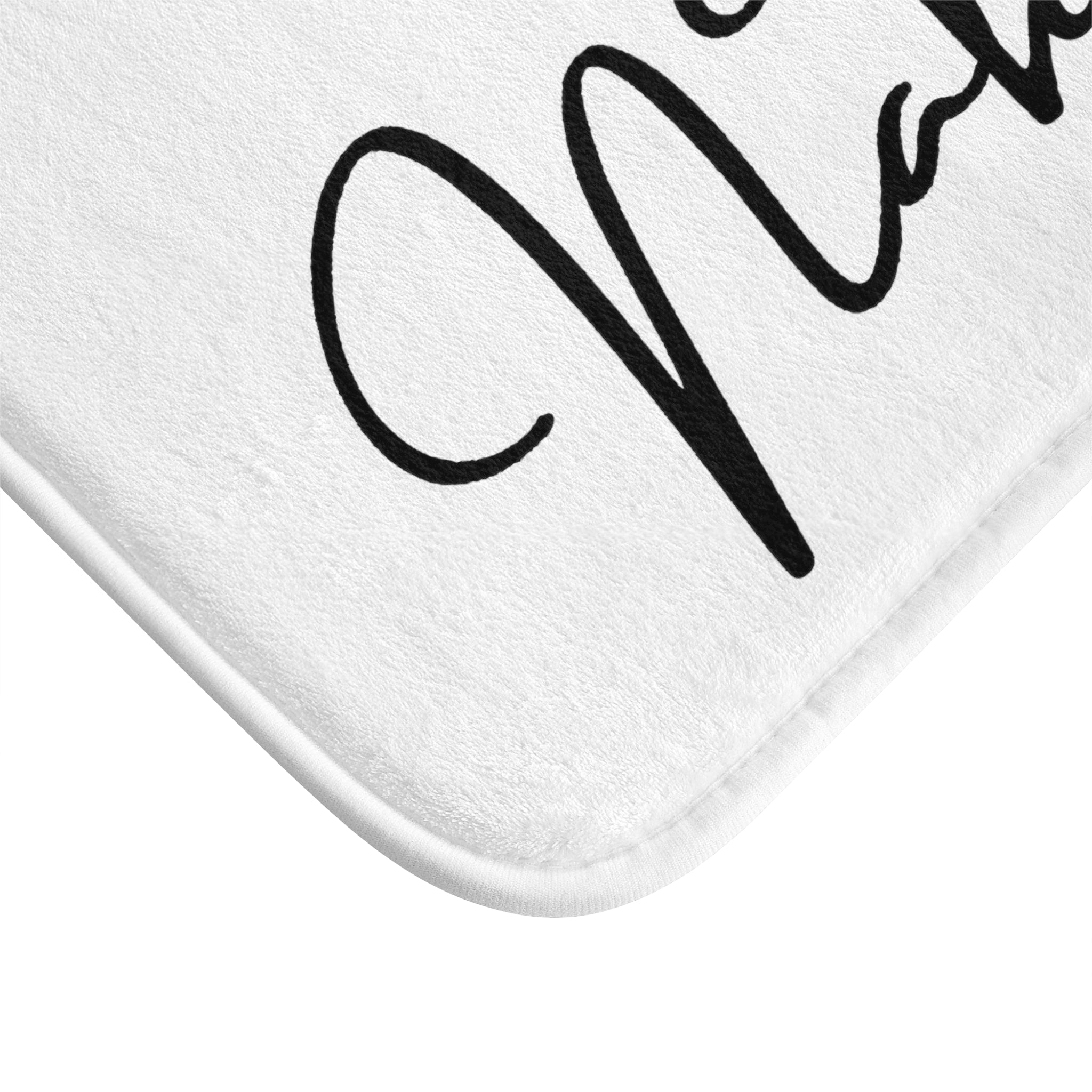 Get Naked Bath Mat | White Black Bathroom Rug