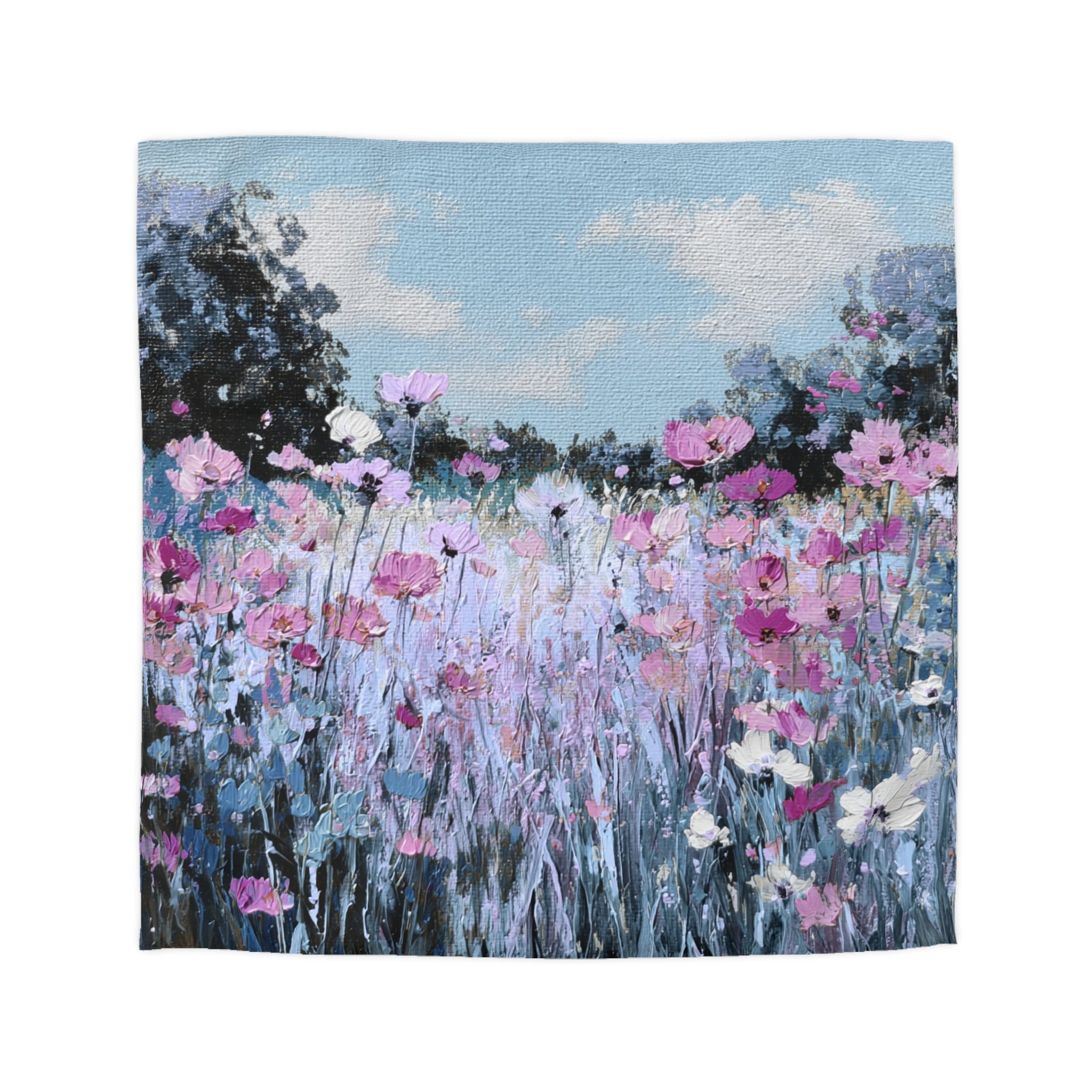 Floral Duvet, Pillow Cover | Blue Purple Bedroom Decor