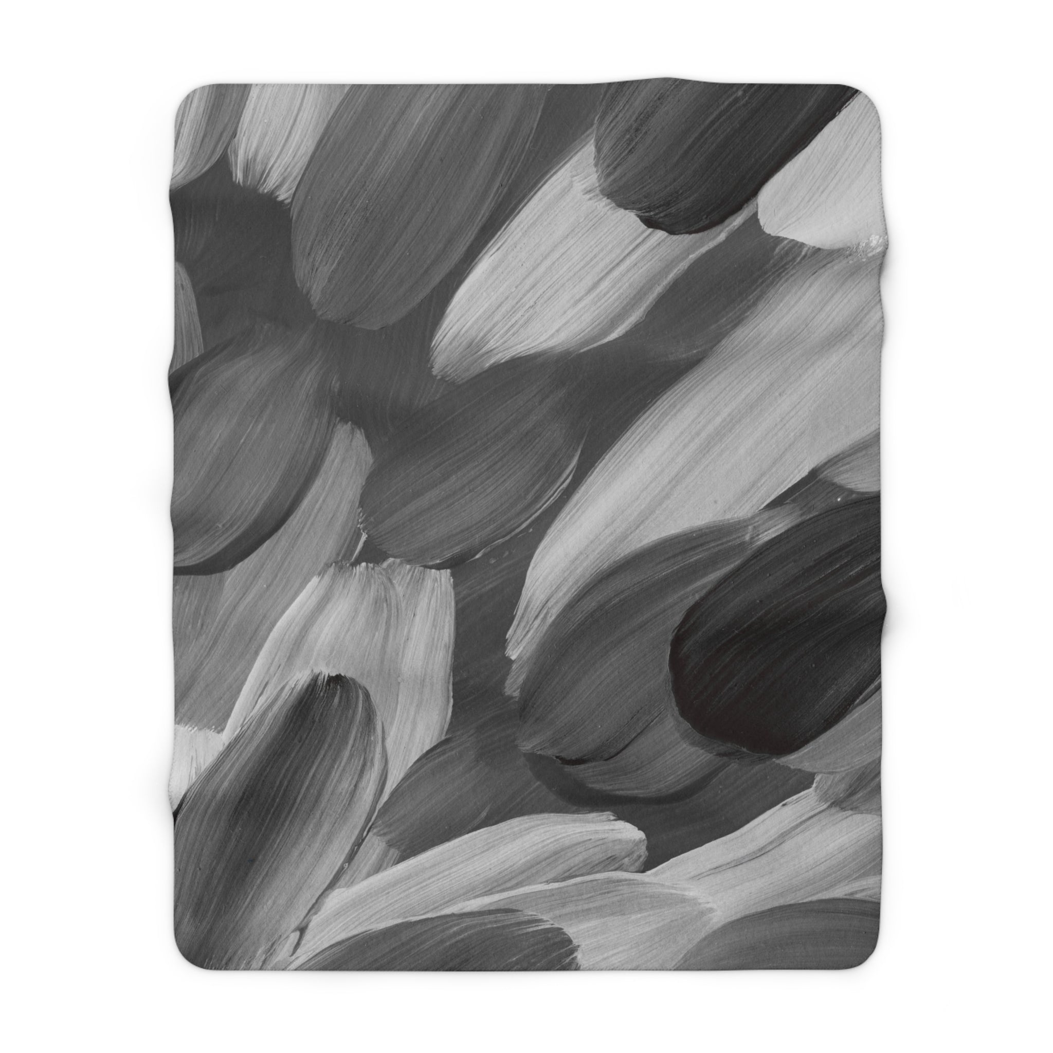 AbstractThrow Blanket | Black Grey Moody