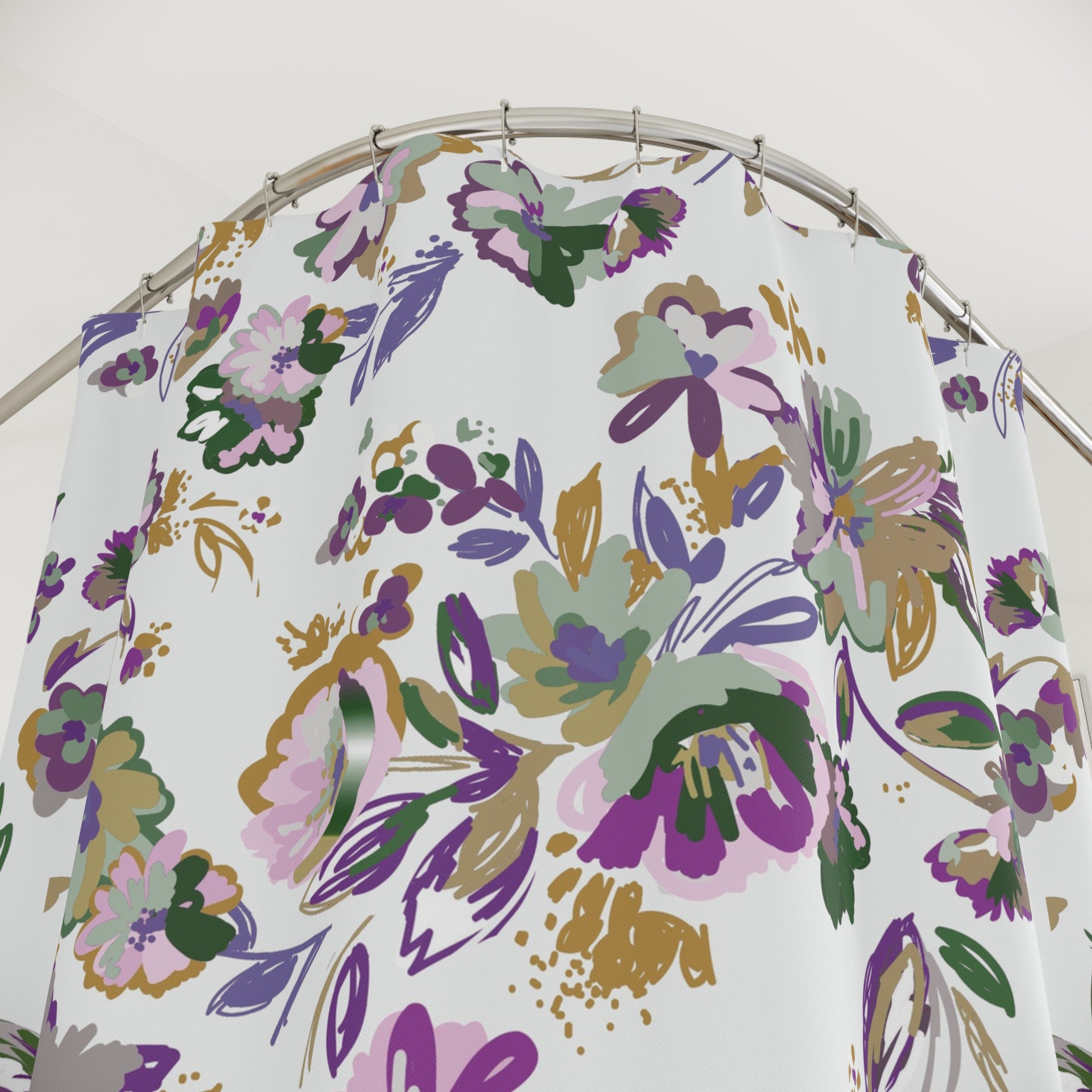 Floral Shower Curtain | Wildflowers Bathroom Decor