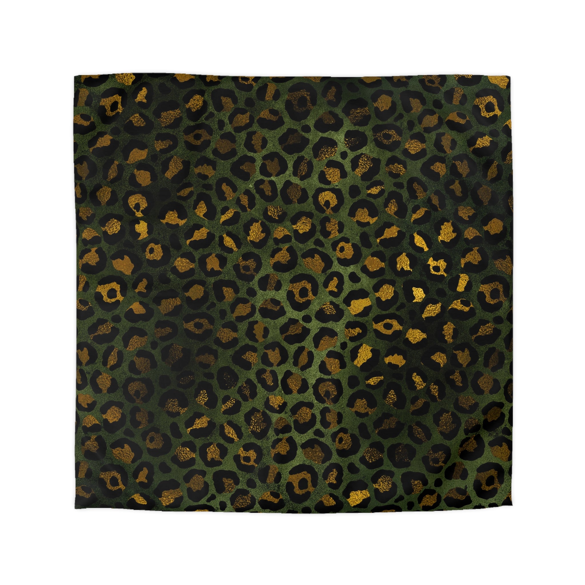 Green Leopard Duvet, Pillow Cover | Animal Skin Bedroom Decor