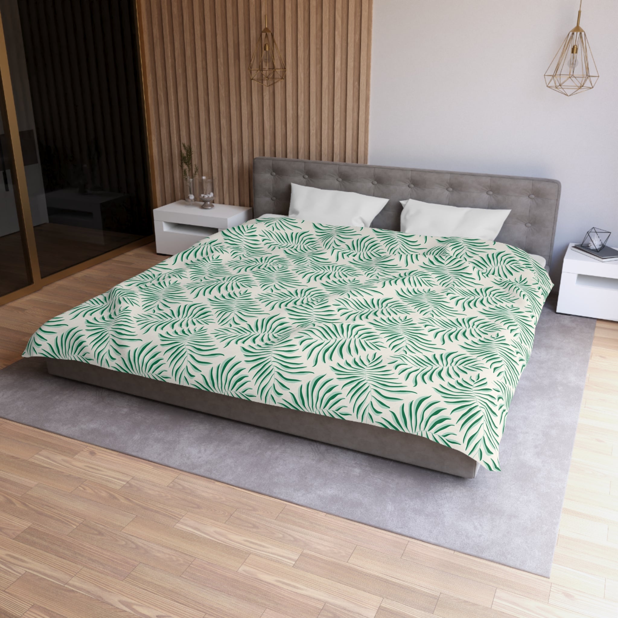 Floral Cotton Duvet, Pillow Cover | Tropical Leaves Bedroom Decor