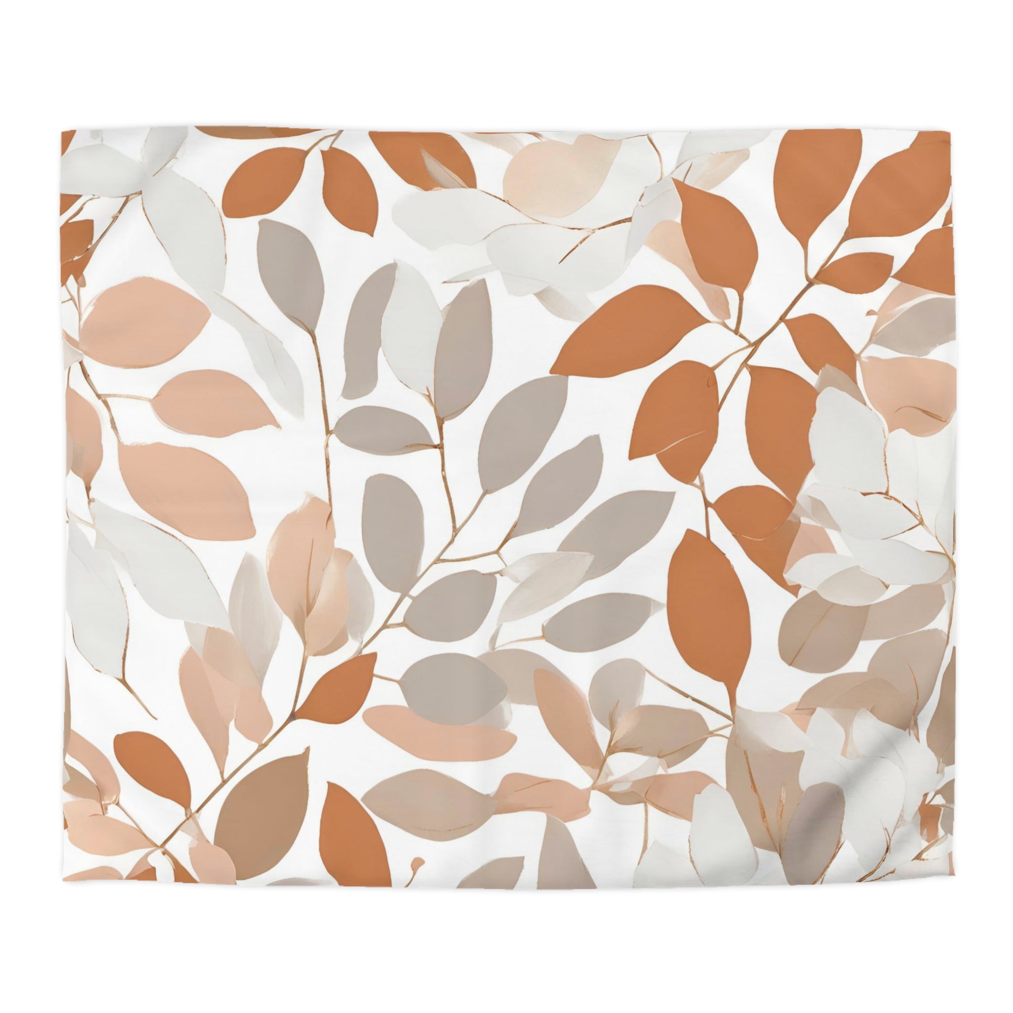 a repeating pattern of leaves in various shades of brown and beige, creating a visually appealing and natural-looking design.