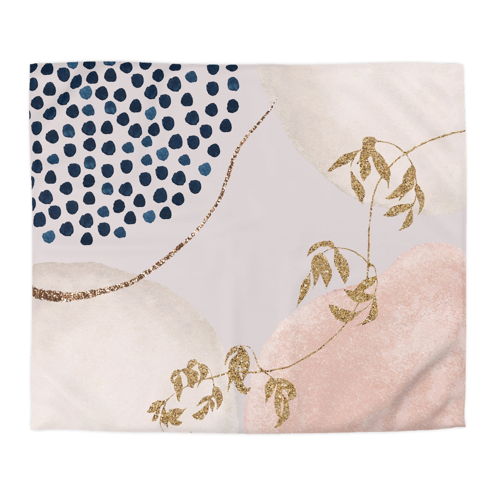 Abstract Duvet, Pillow Cover | Blush Pink Beige Blue Bedroom Decor