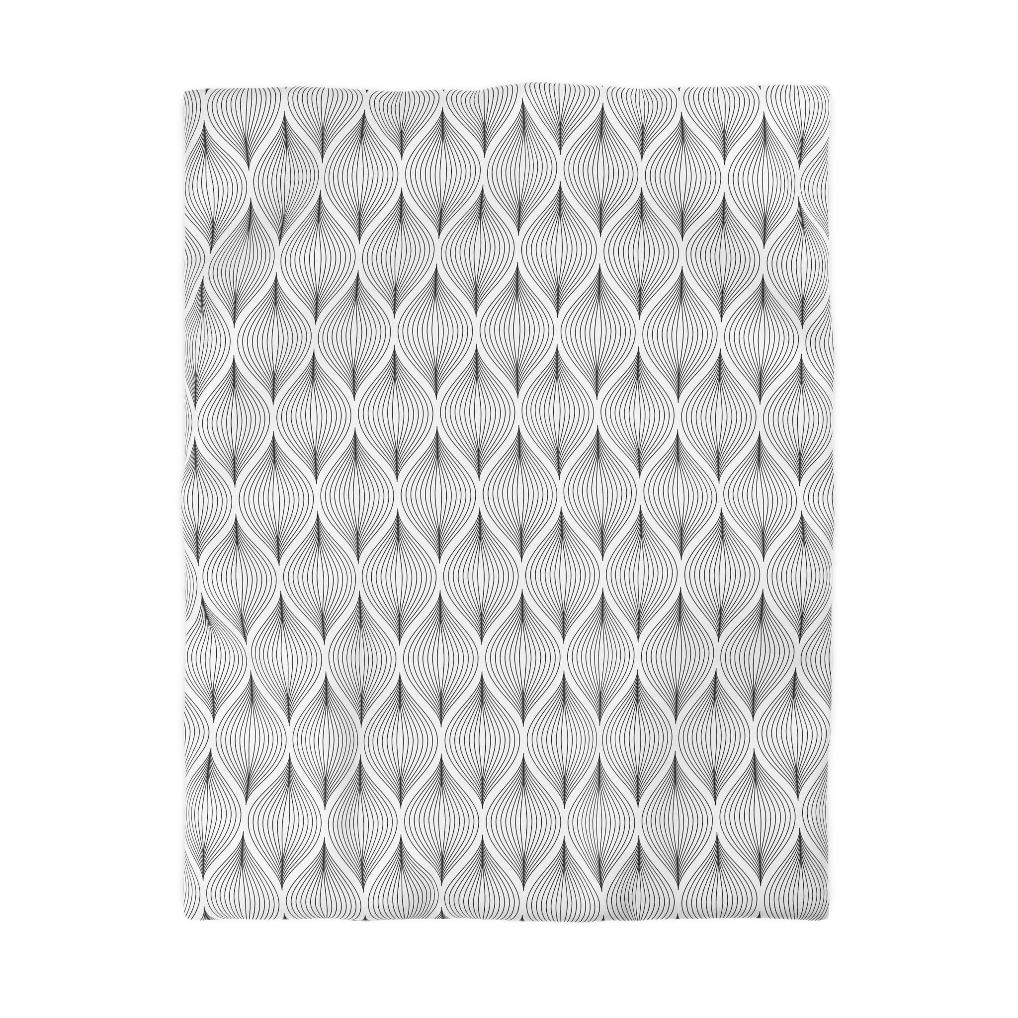 a square with a repeating pattern of black and white lines, creating a visually striking and geometric design.