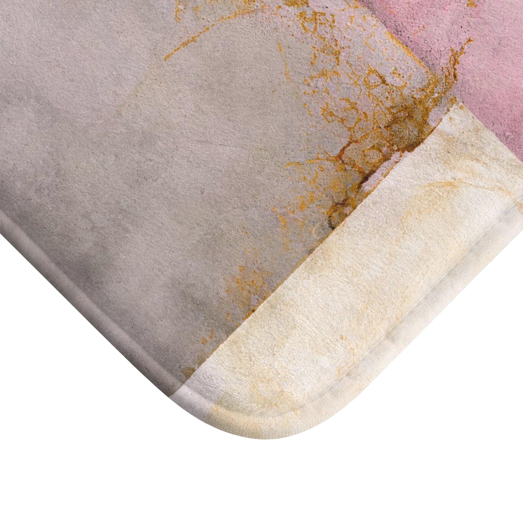 Abstract Bath Mat | Grey Mauve Blush Pink Rustic Kitchen Mat