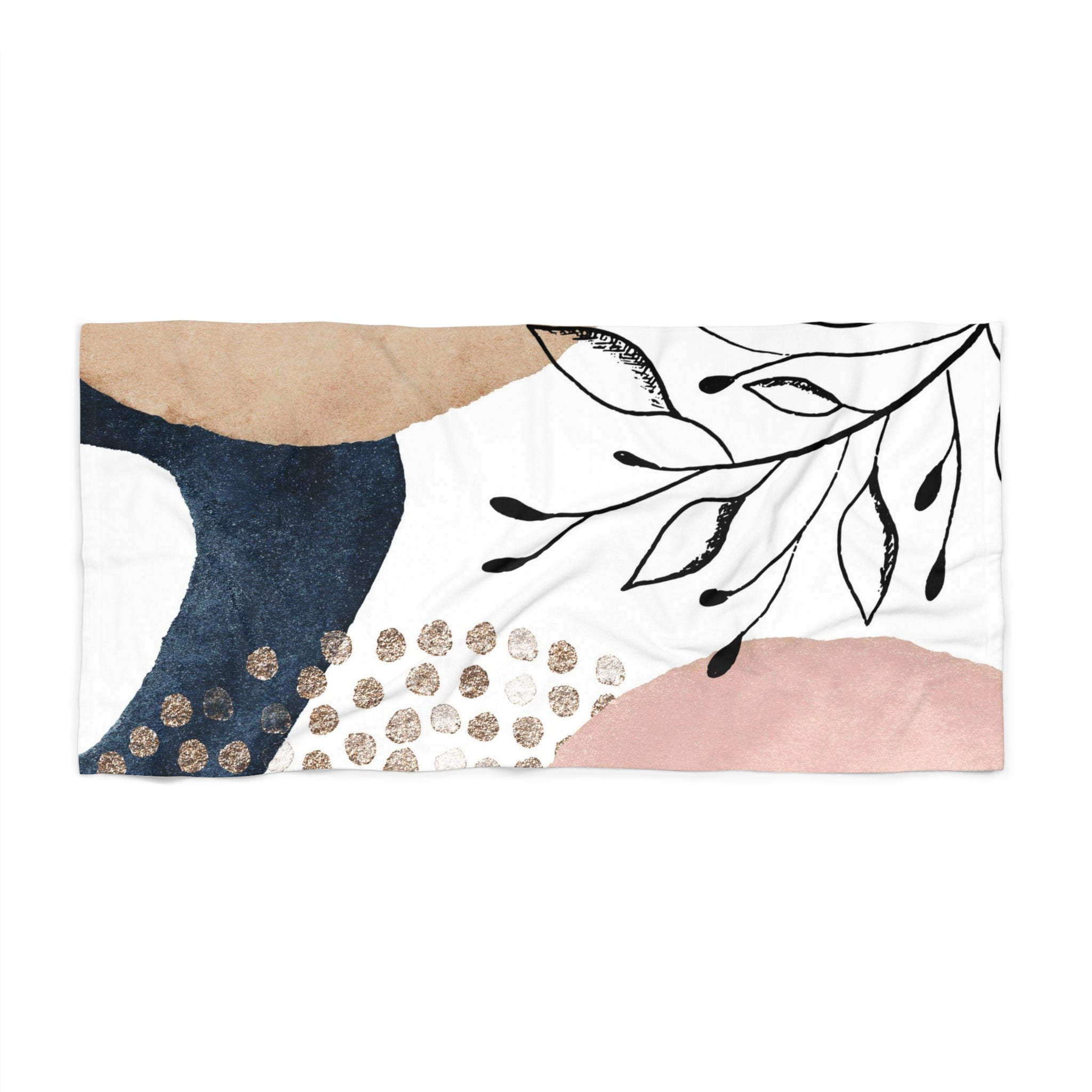 Bath, Beach Towel | Blush Pink, White, Black Beige, Navy blue