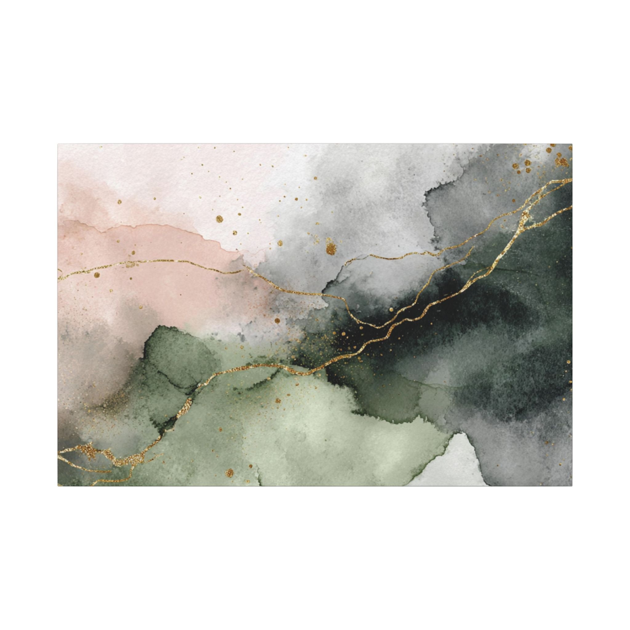 Abstract Neutral Wall Art Print | Boho Earthy Home Decor | Green, Blush Pink Modern Organic Art