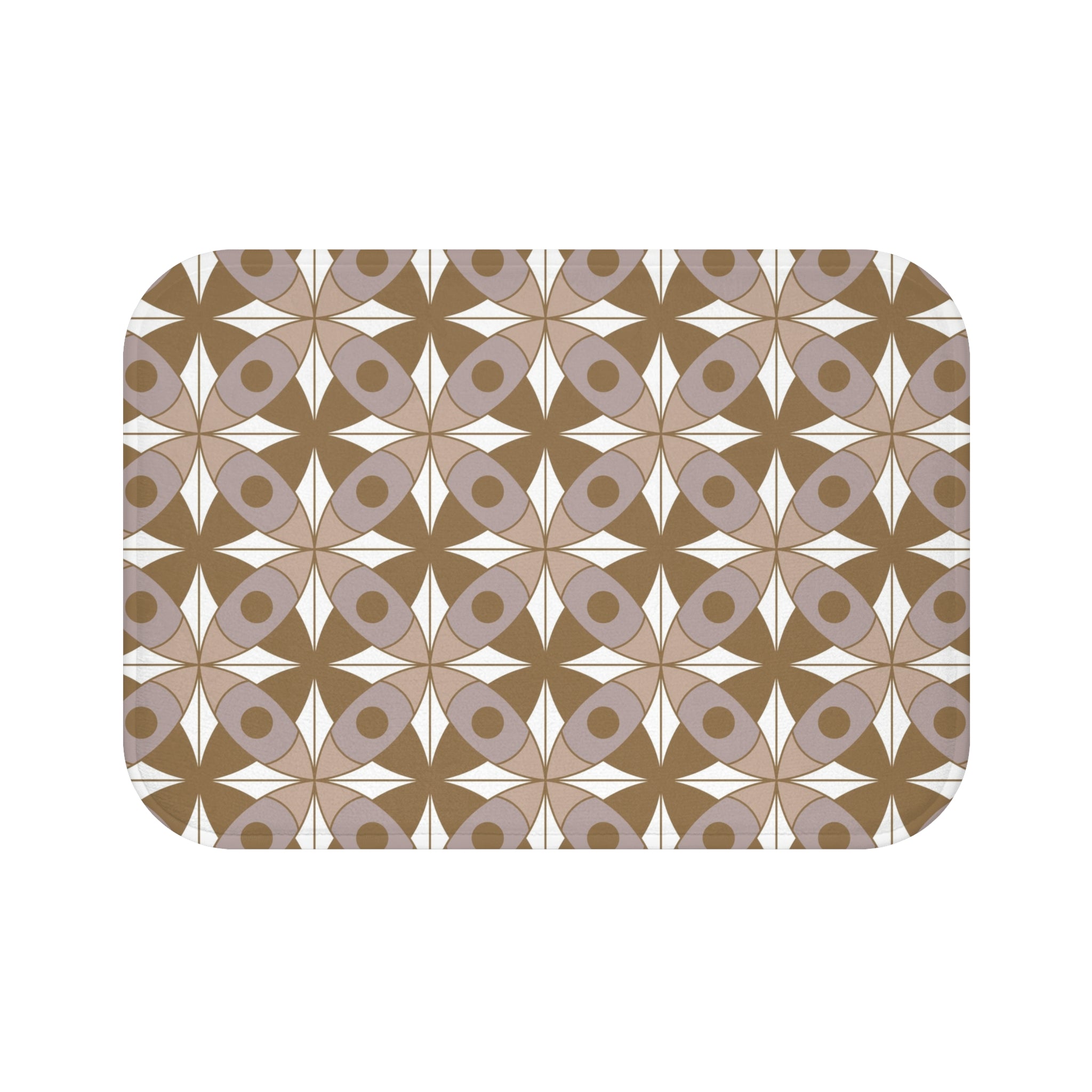 Retro Bath, Kitchen Mat | Vintage Art Deco, Nouveau Taupe Beige, Grey