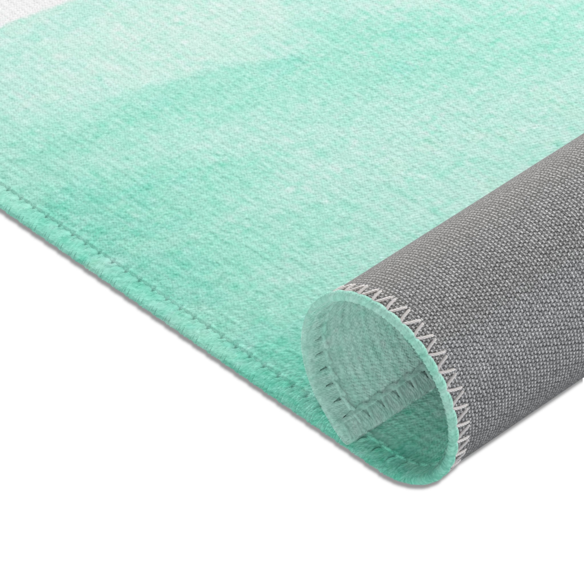 Abstract Area Rug | Green Grey Watercolor Artsy Rug