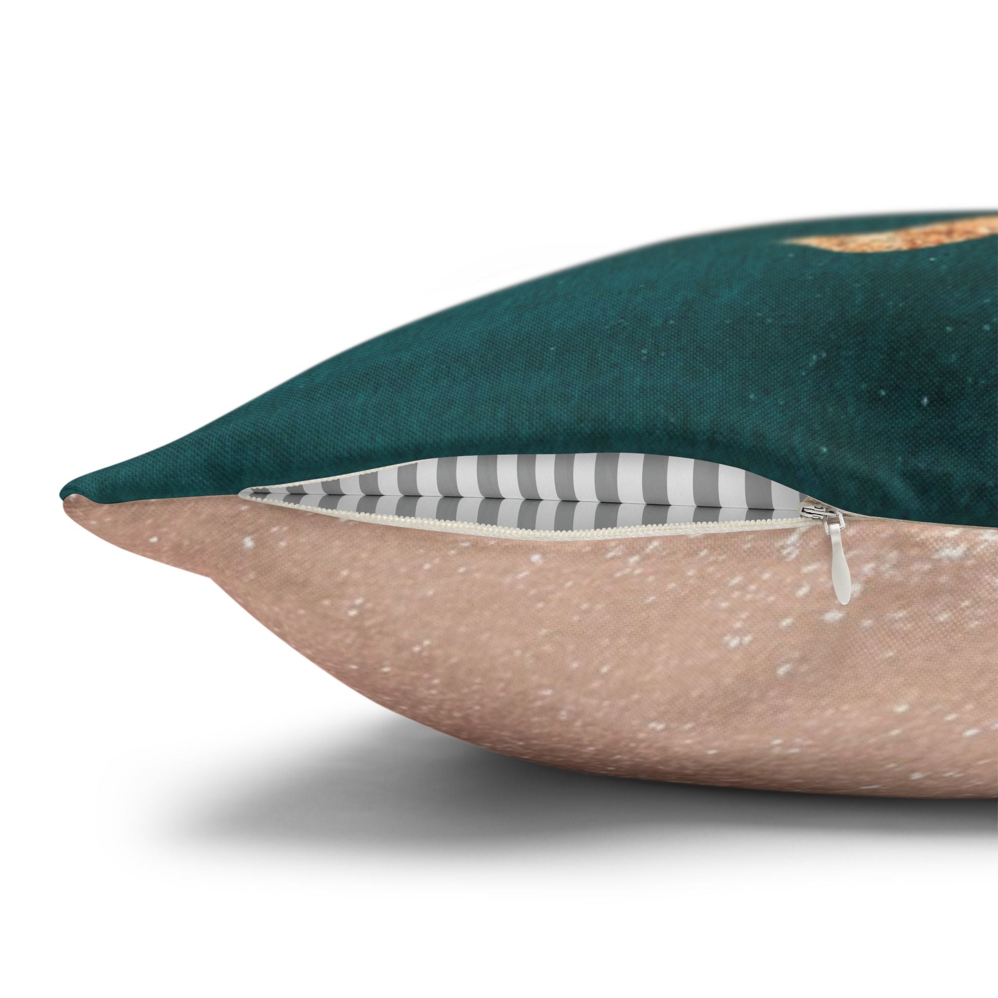 Abstract Throw Pillow Cover, Forest Green Modern Organic Decor Cushion