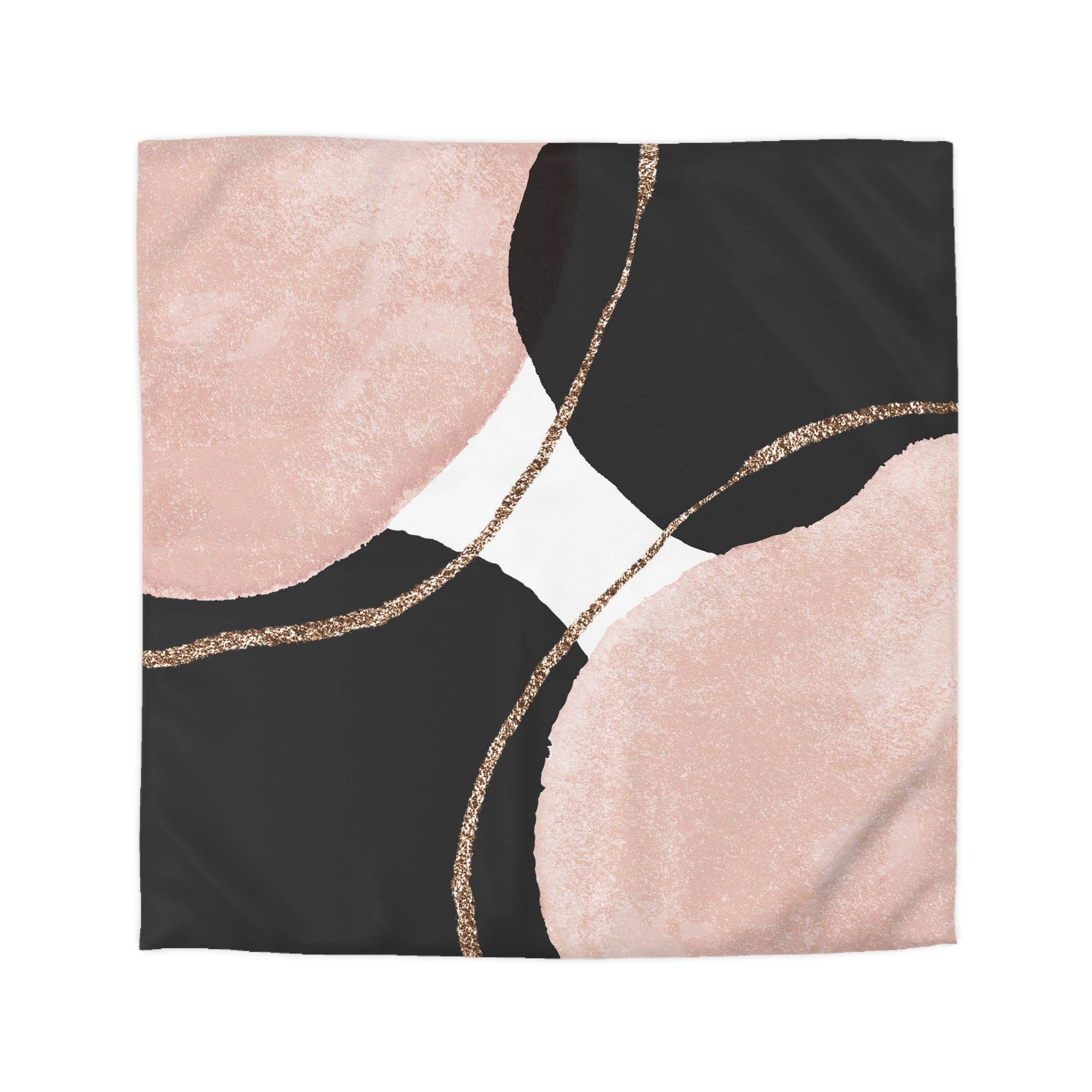 Abstract Watercolor Duvet, Pillow Cover | Black Blush Pink Bedroom Decor