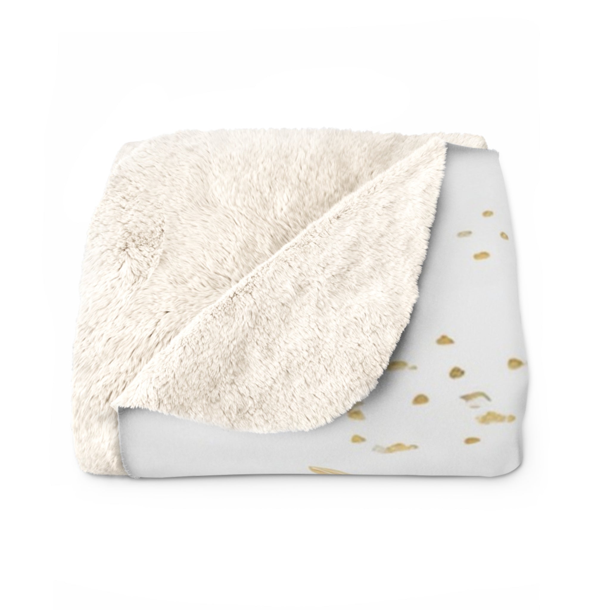 Floral Throw Blanket | Black Grey Beige Ombre Leaves