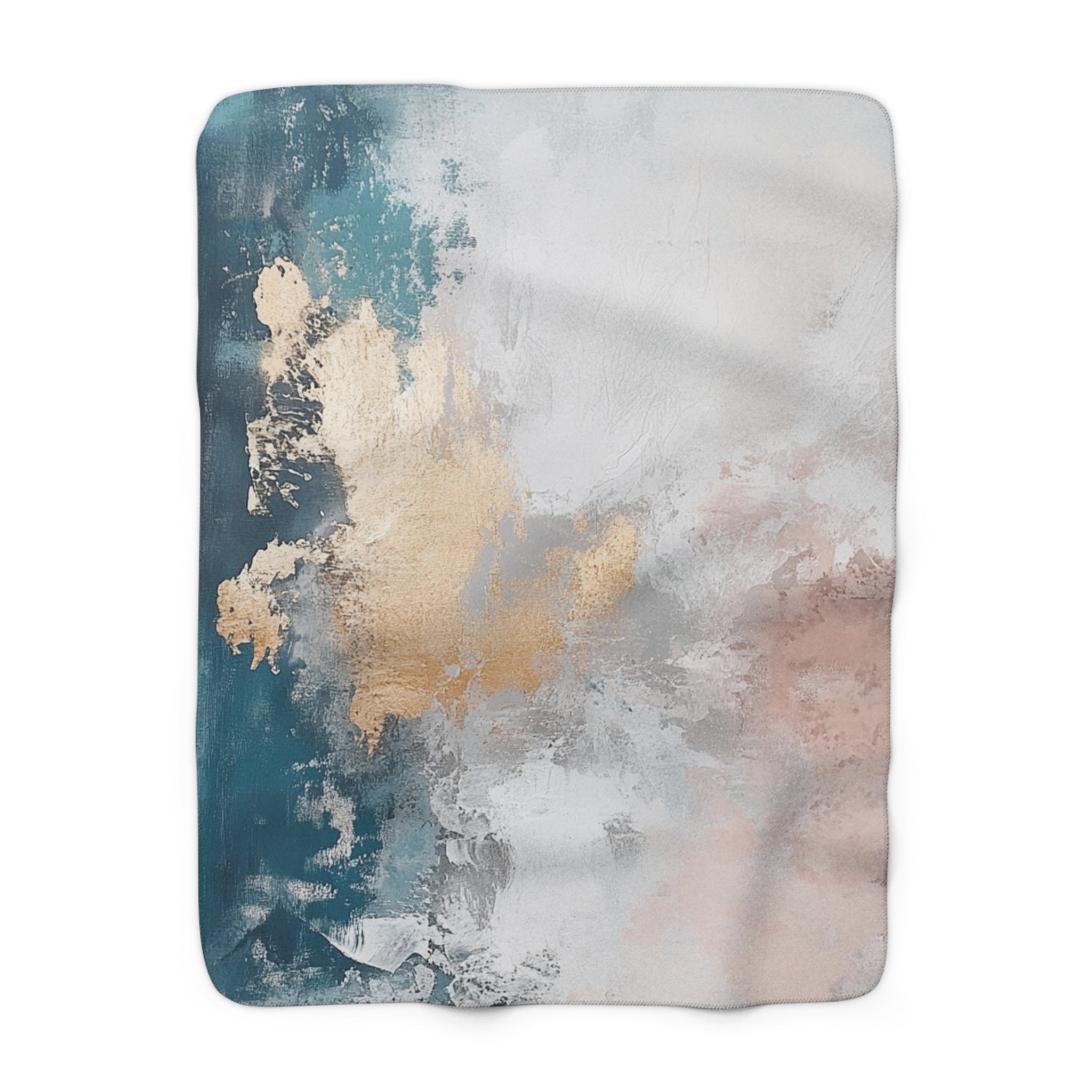 AbstractThrow Blanket | Navy Blue Blush Pink White Ombre