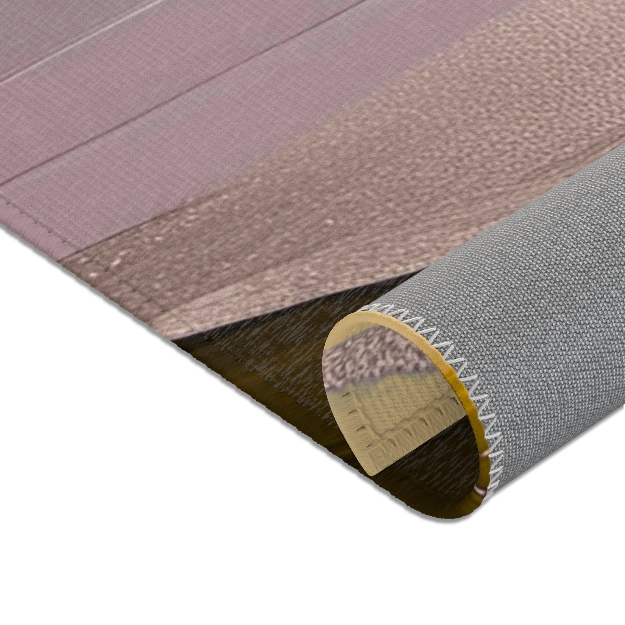 Abstract Area Rug | Muted Gold, White Yellow Brown Mauve