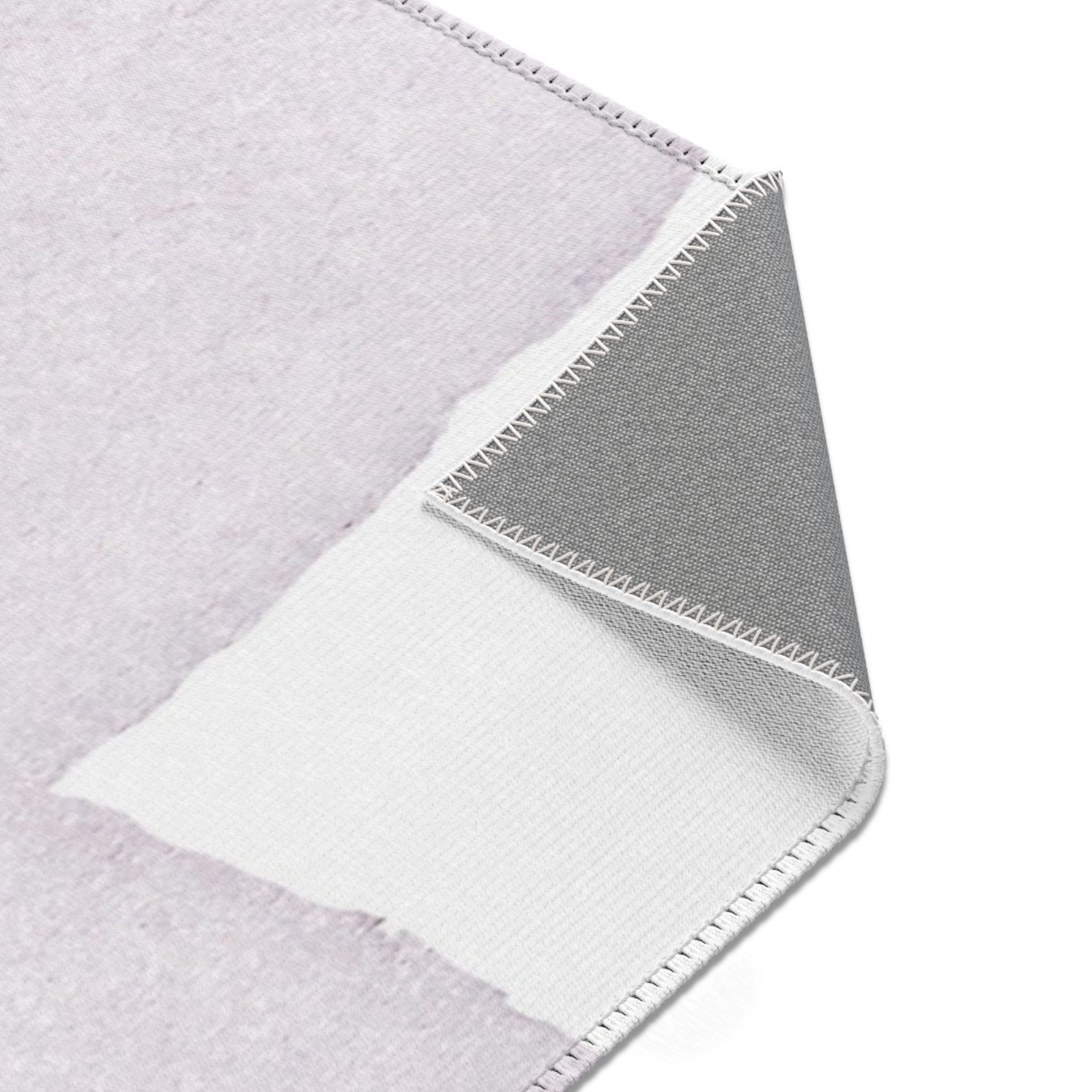 Abstract Large Area Rug | Modern Lavender Leaves Watercolor Rug