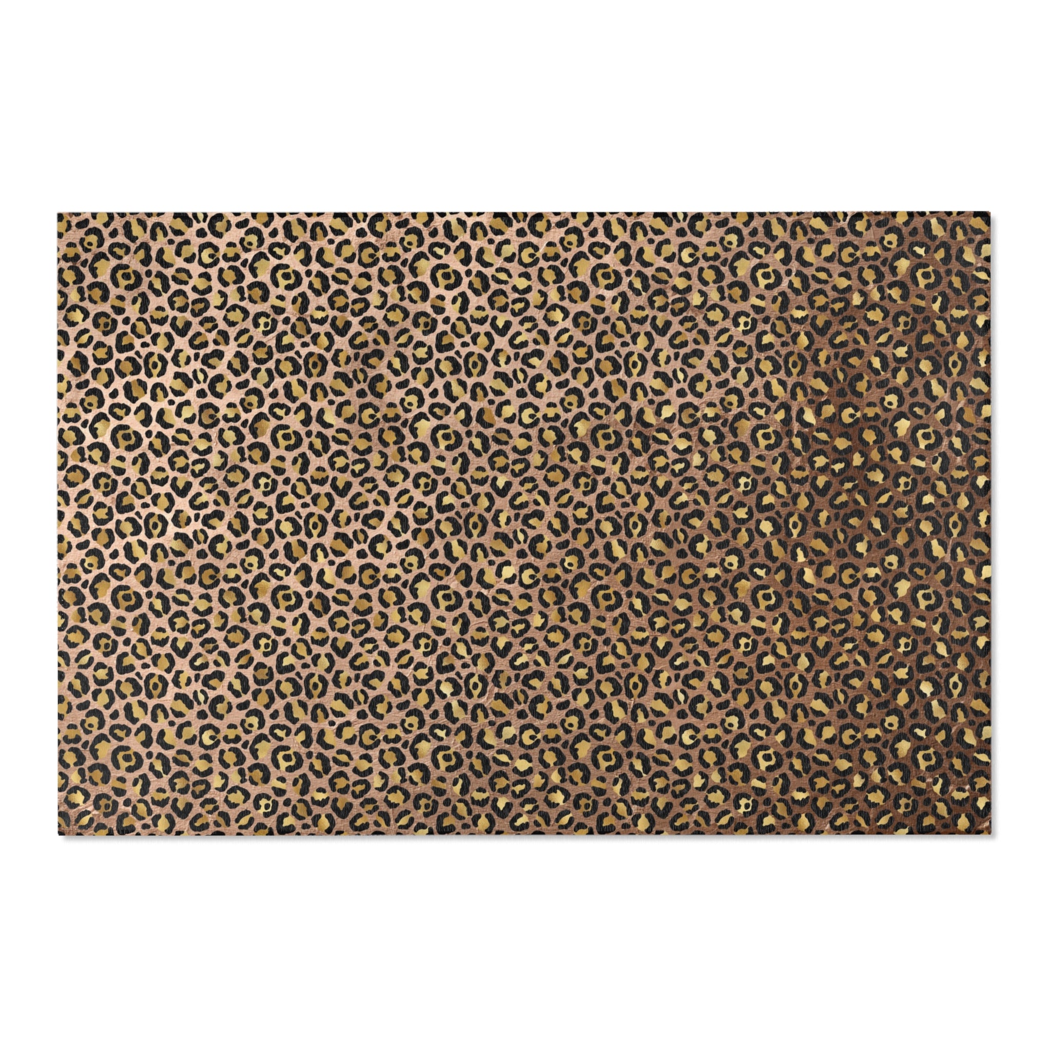Beige Leopard Large Area Rug | Gold Mauve, Brown Animal Print
