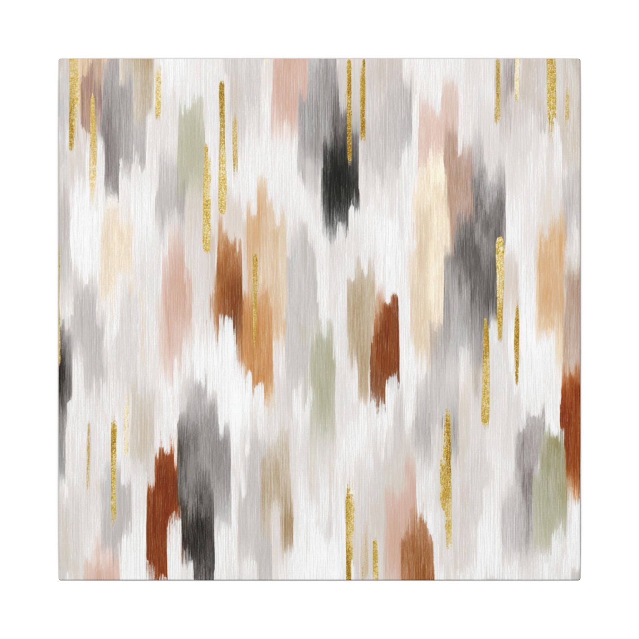 The image is an abstract painting with a variety of colors and brushstrokes, creating a dynamic and visually interesting composition.