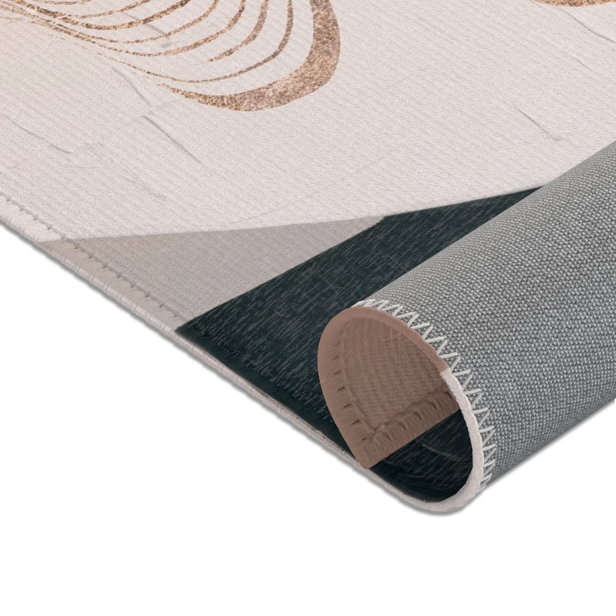 Modern Area Rug | Abstract Geometric Earthy Grey Beige