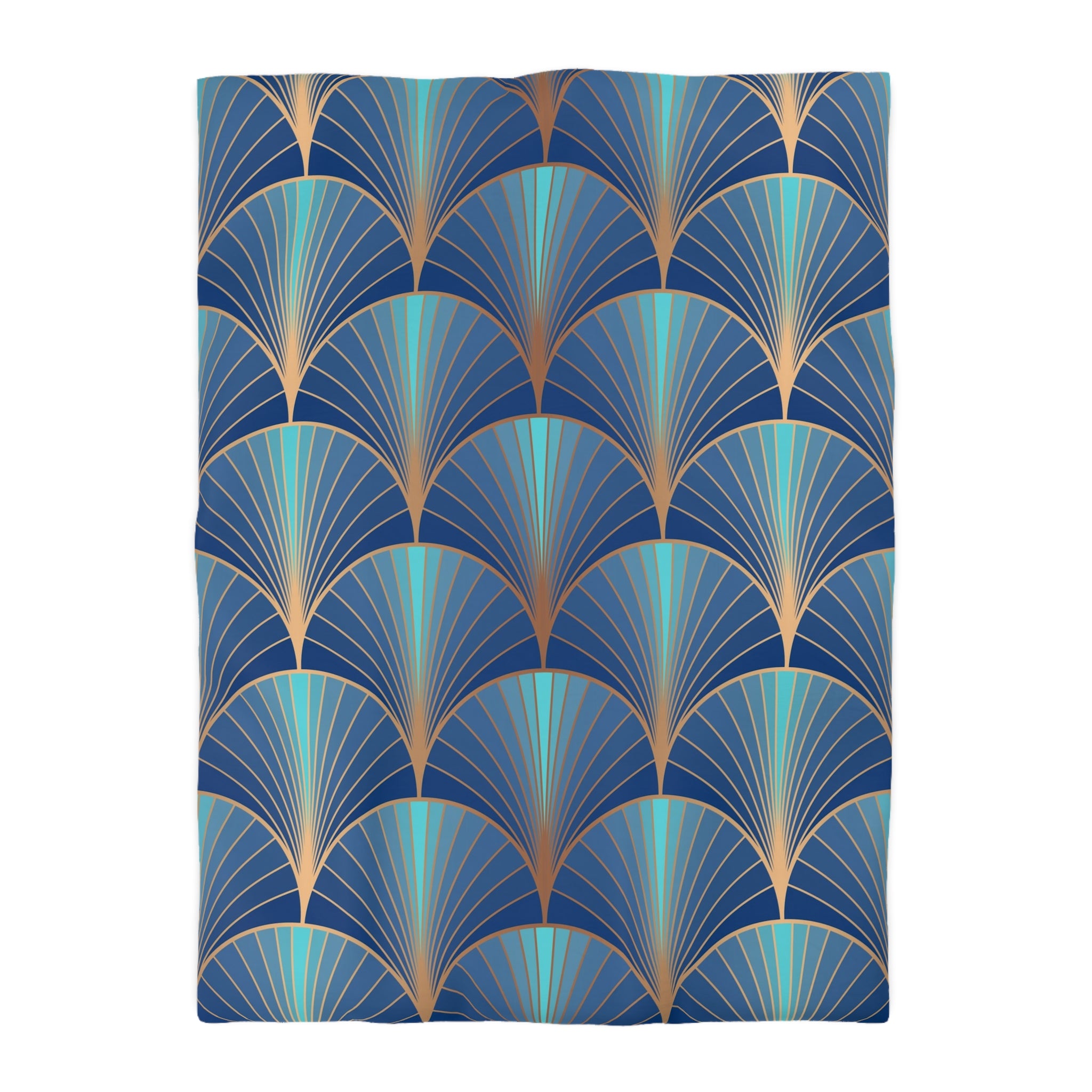 Art Deco Duvet Cover | Blue Beige | Bedroom Decor