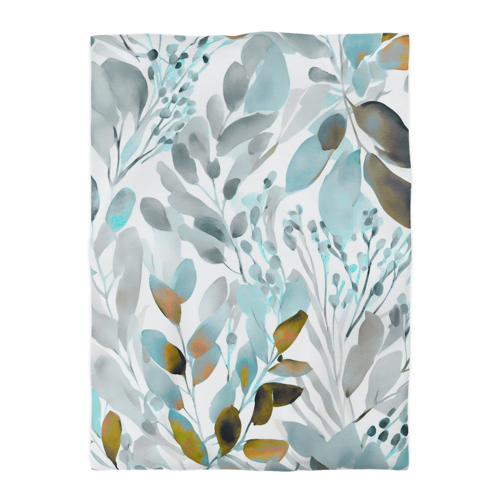 Abstract Watercolor Duvet, Pillow Cover | Pale Blue Grey Bedroom Decor