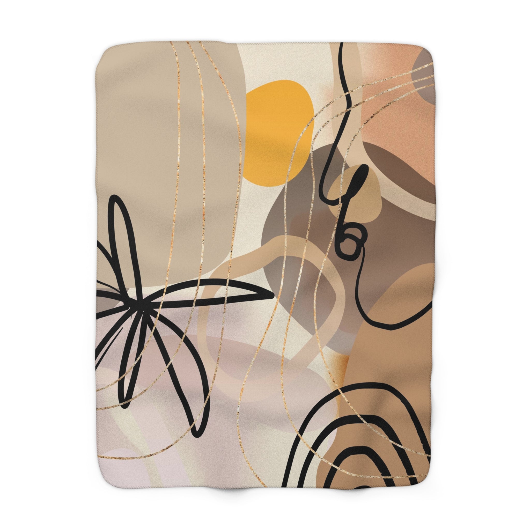 Bohemian Throw Blanket | Beige Brown Black