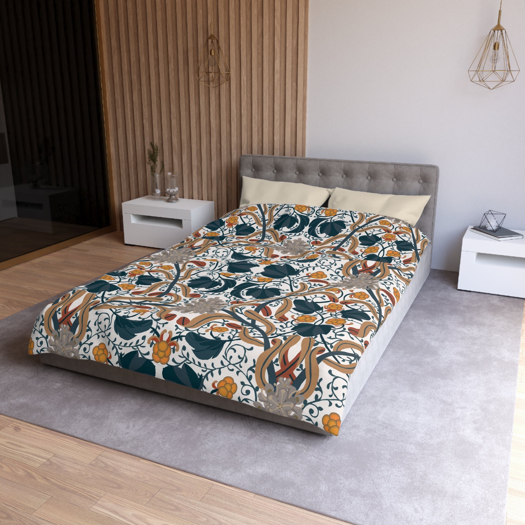 Retro, Vintage Duvet Cover | William Morris Inspired | Bedroom Decor