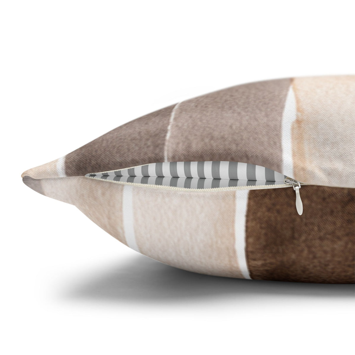 Abstract Pillow Cover | Taupe Brown Stripe Pillowcase