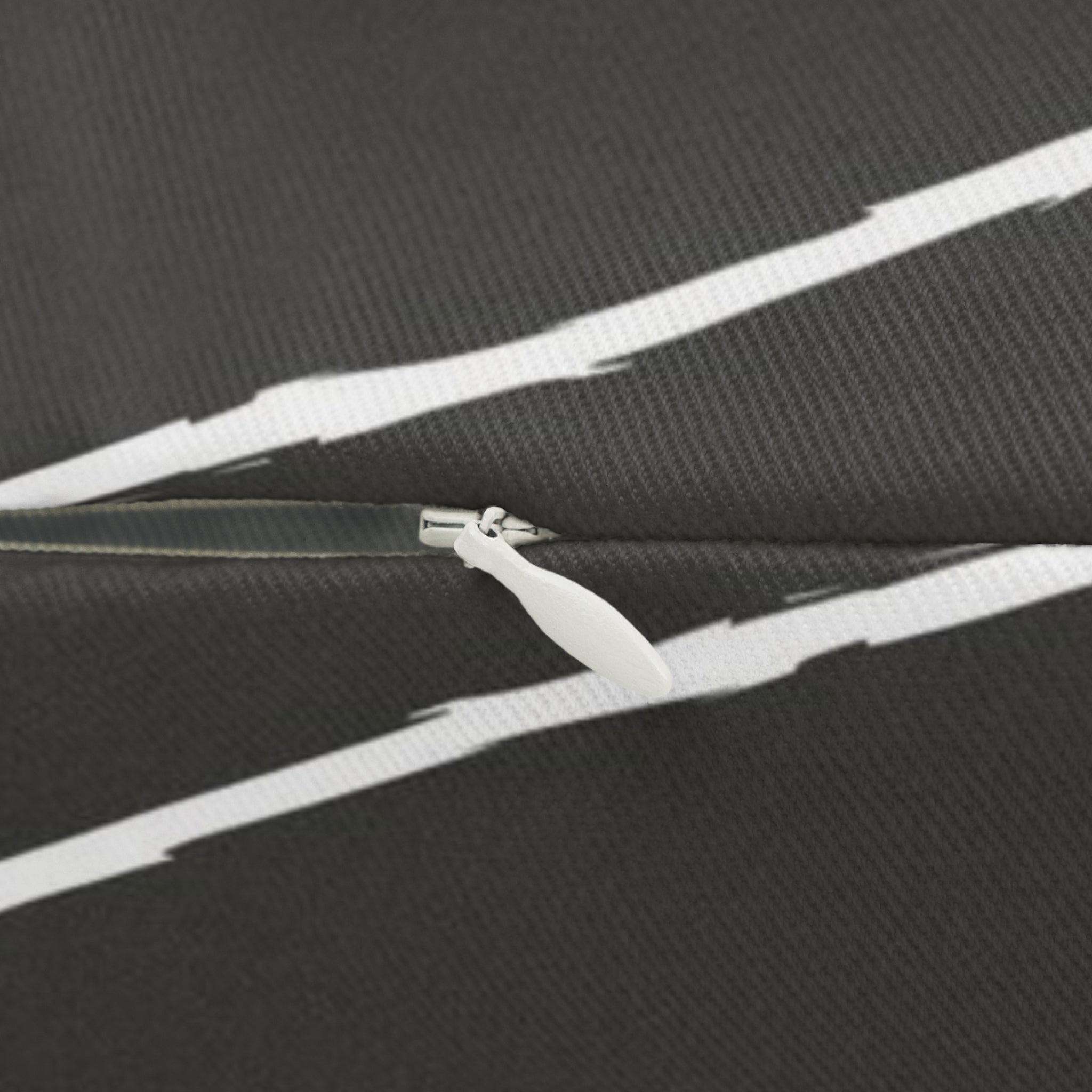 Abstract Lumbar Pillow | Dark Gray, White Mid Century