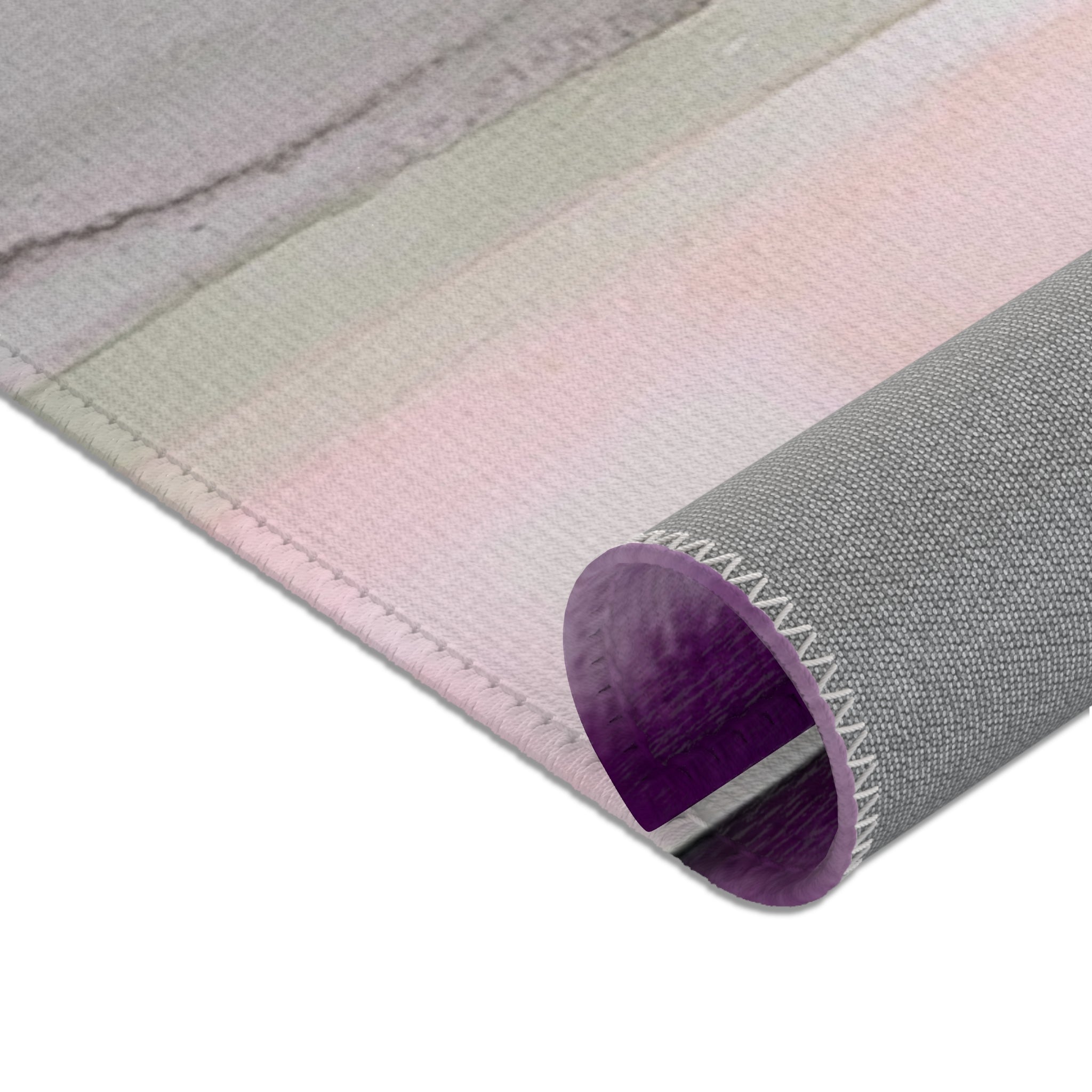 Abstract Large Area Rug | Modern Lavender Pink Grey Watercolor Rug