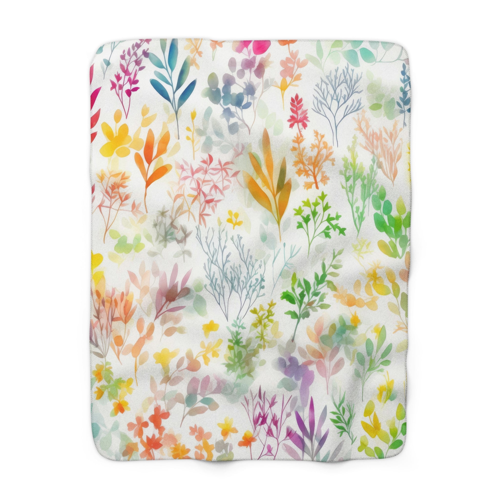 Colorful Floral Throw Blanket | Wildfloral Leaves