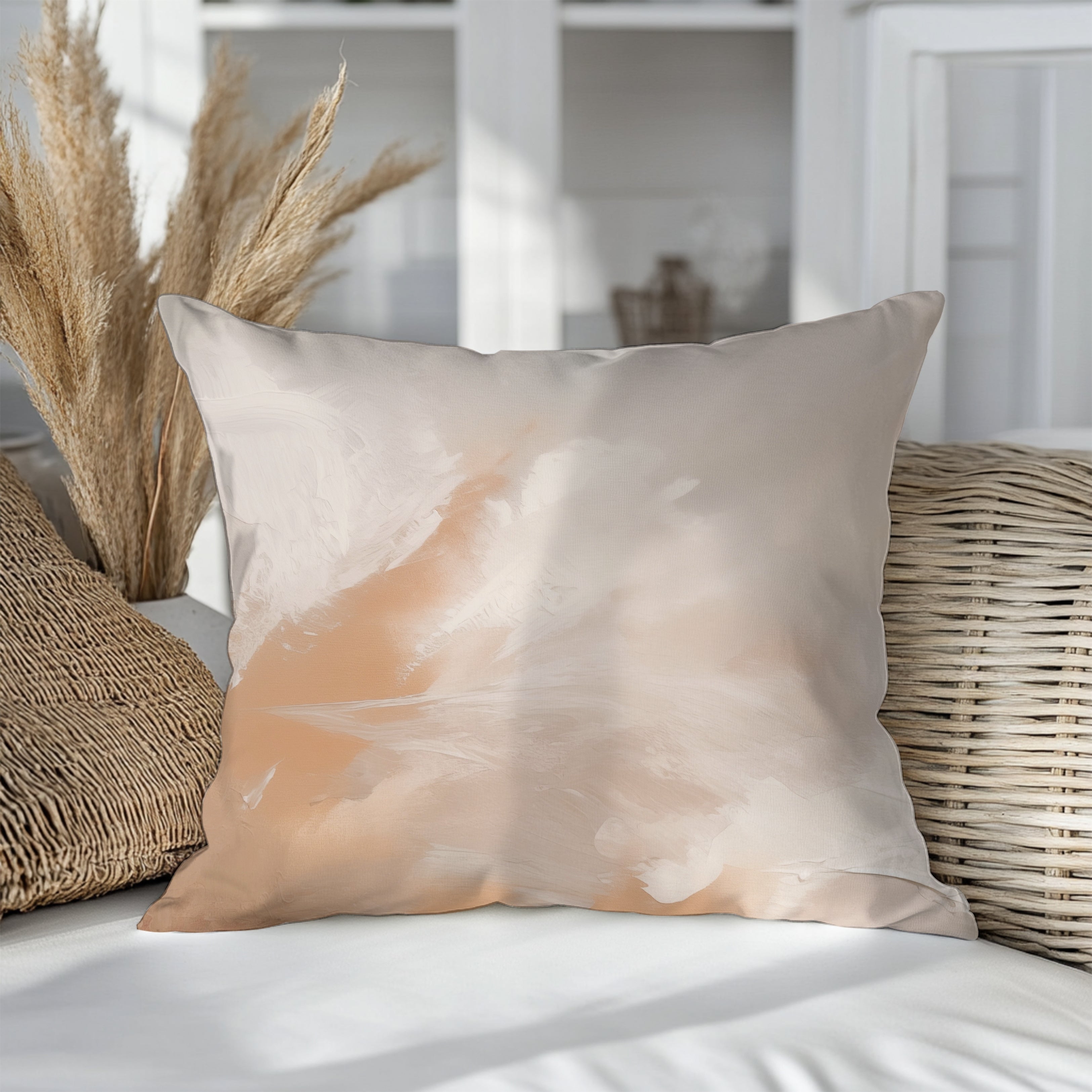Abstract Pillow Cover | Terracotta Beige Cream