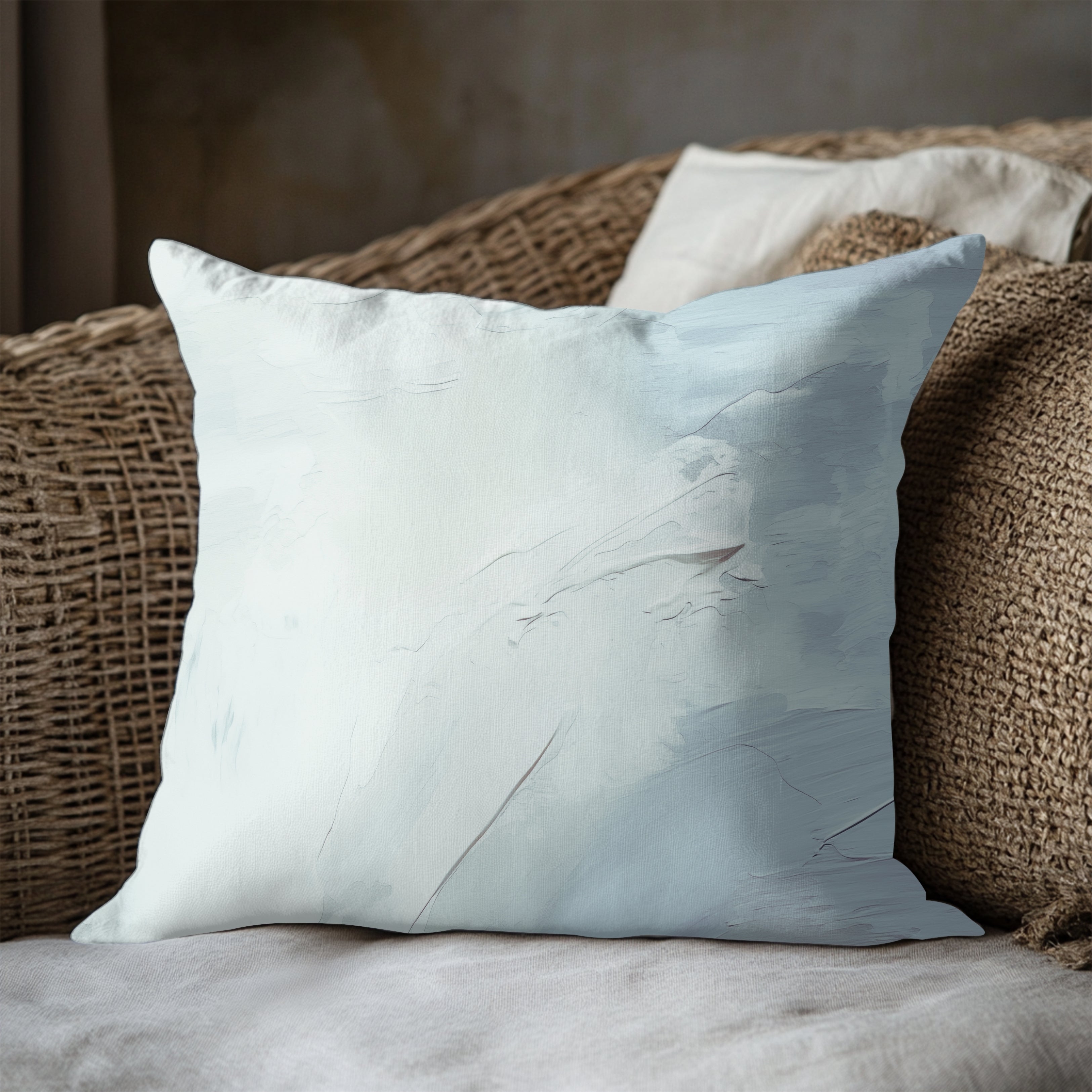 Abstract Blue Pillow Cover | Sky Pale Blue Ombre