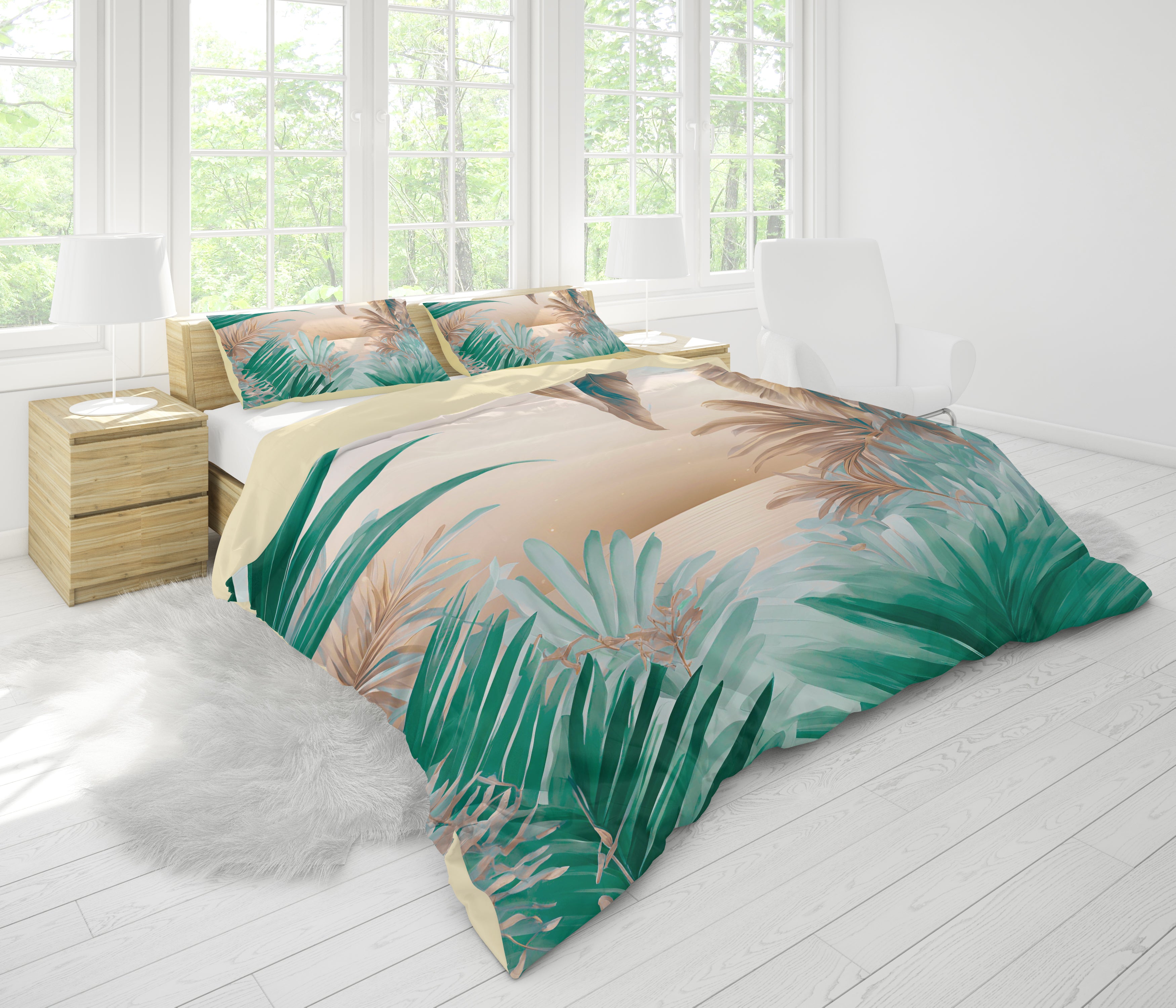 Costal Abstract Duvet, Pillow Cover | Nature Ocean Bedroom Decor