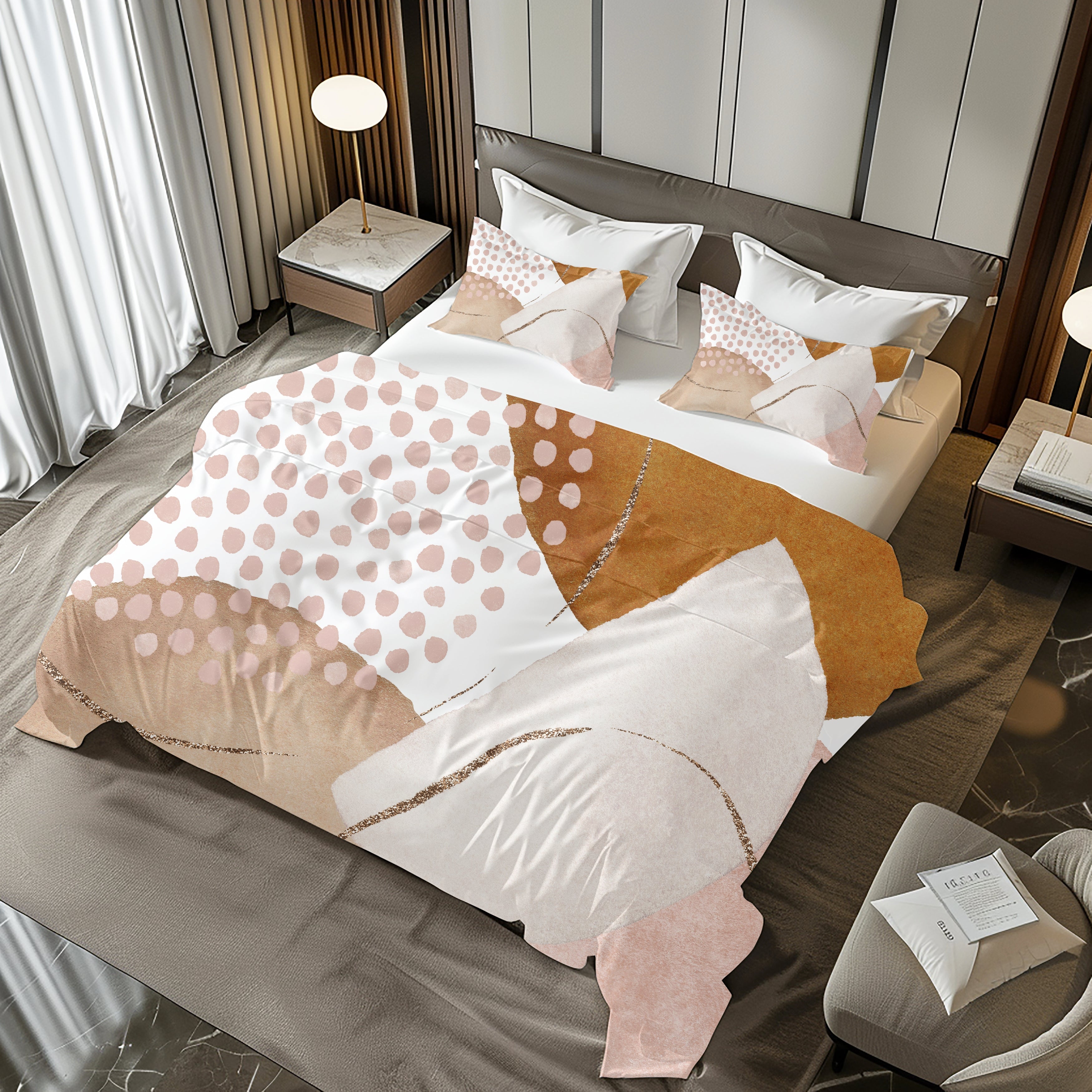 Abstract Duvet, Pillow Cover | Blush Bedroom Decor