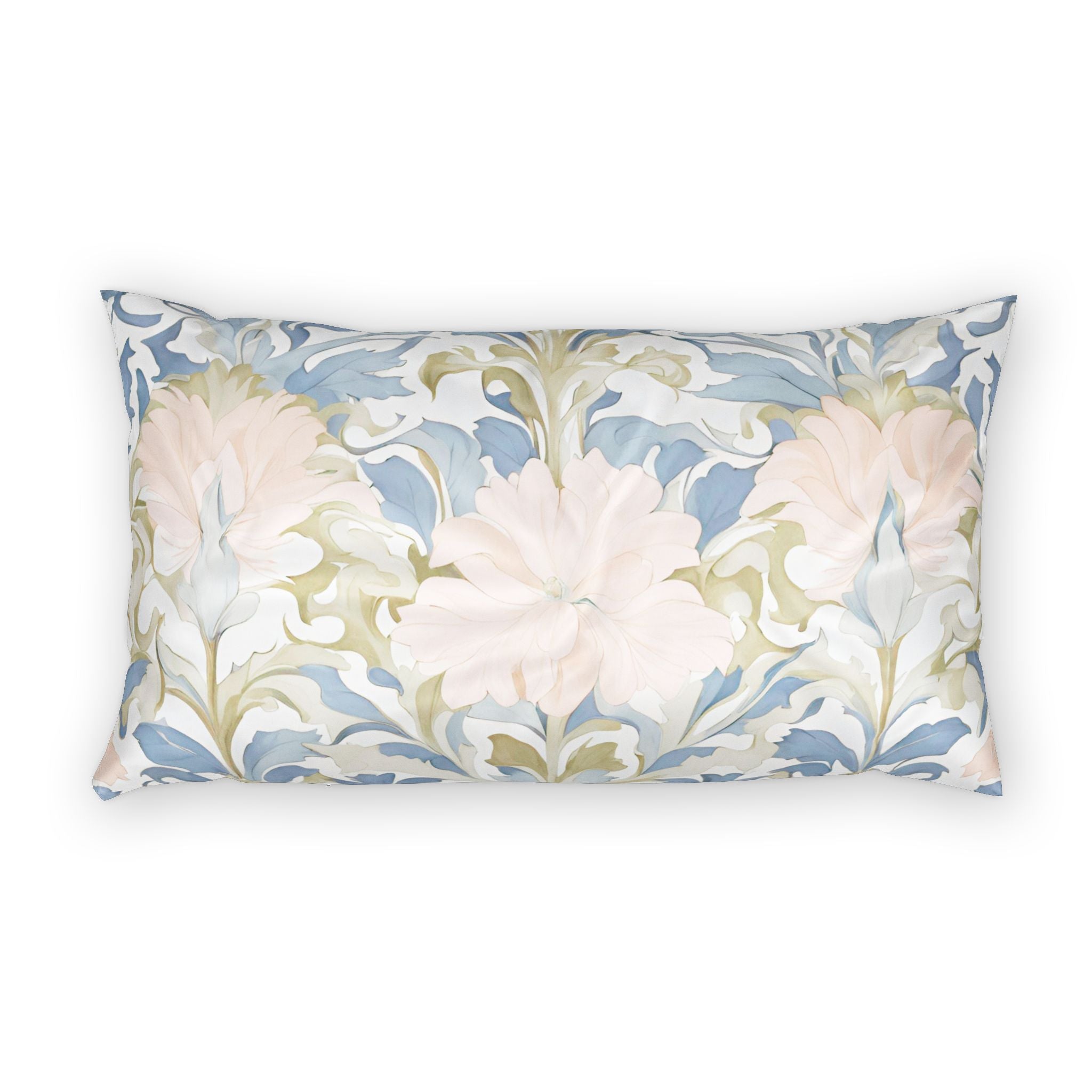 Floral Duvet Cover | Pale Blue Blush Ink, Vintage Bedding Boho Decor | Bedroom Decor