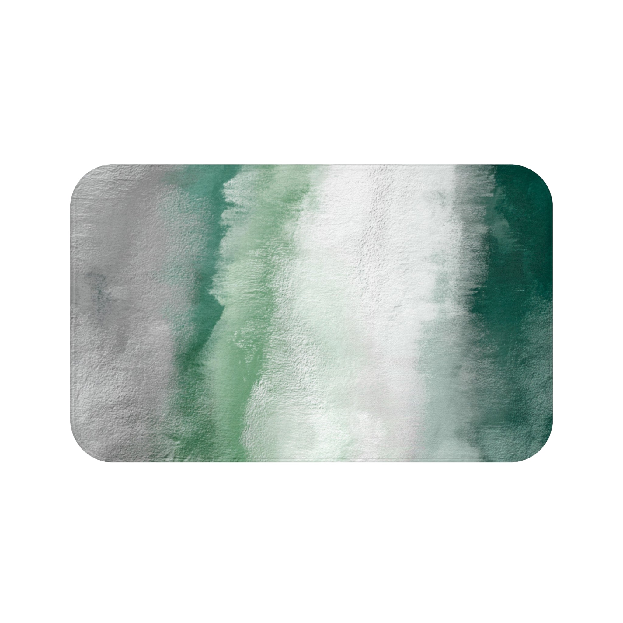 Green Shower Curtain | Flowy Fabric, Abstract Bathroom Decor