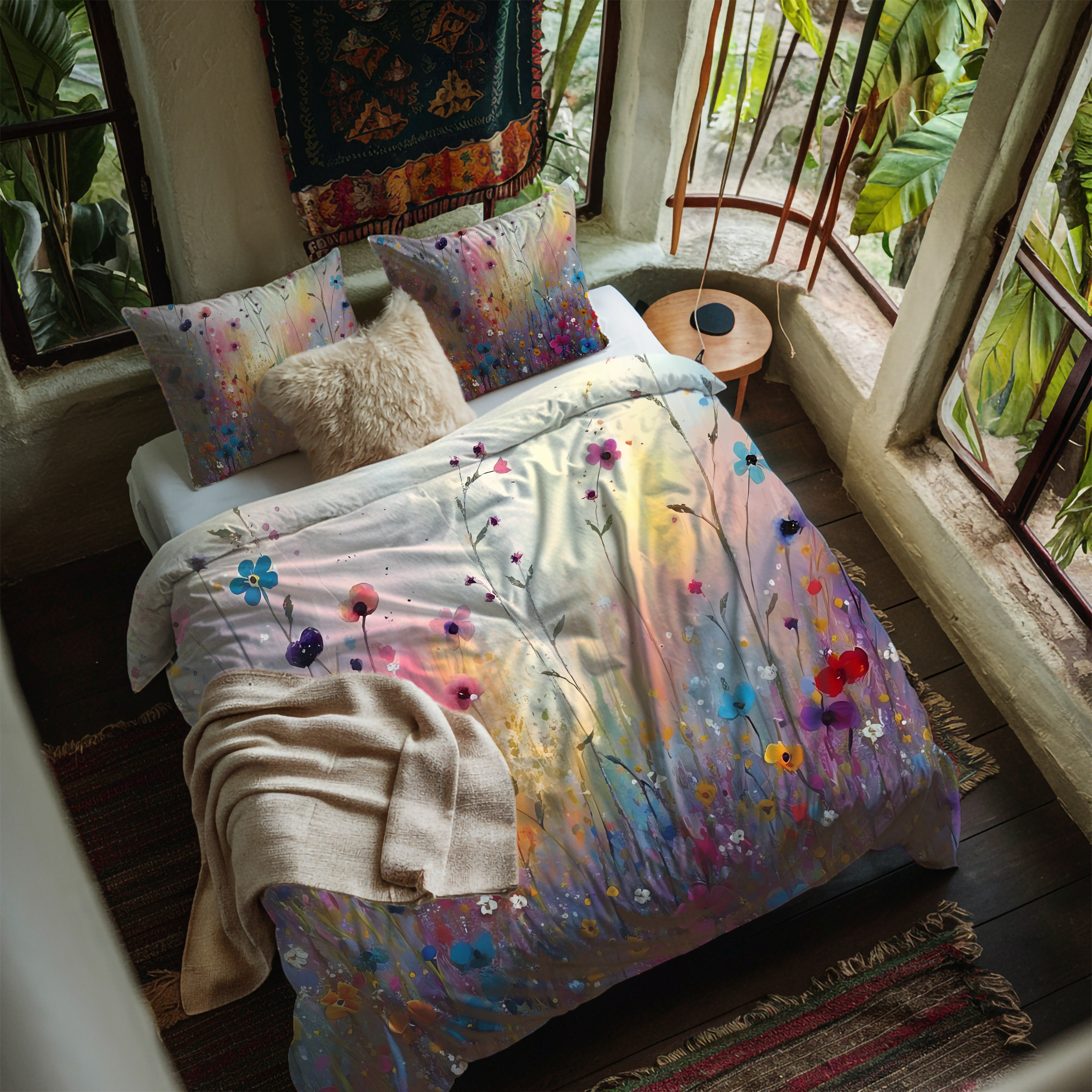 Floral Duvet, Pillow Cover | Wildflowers Bedroom Decor