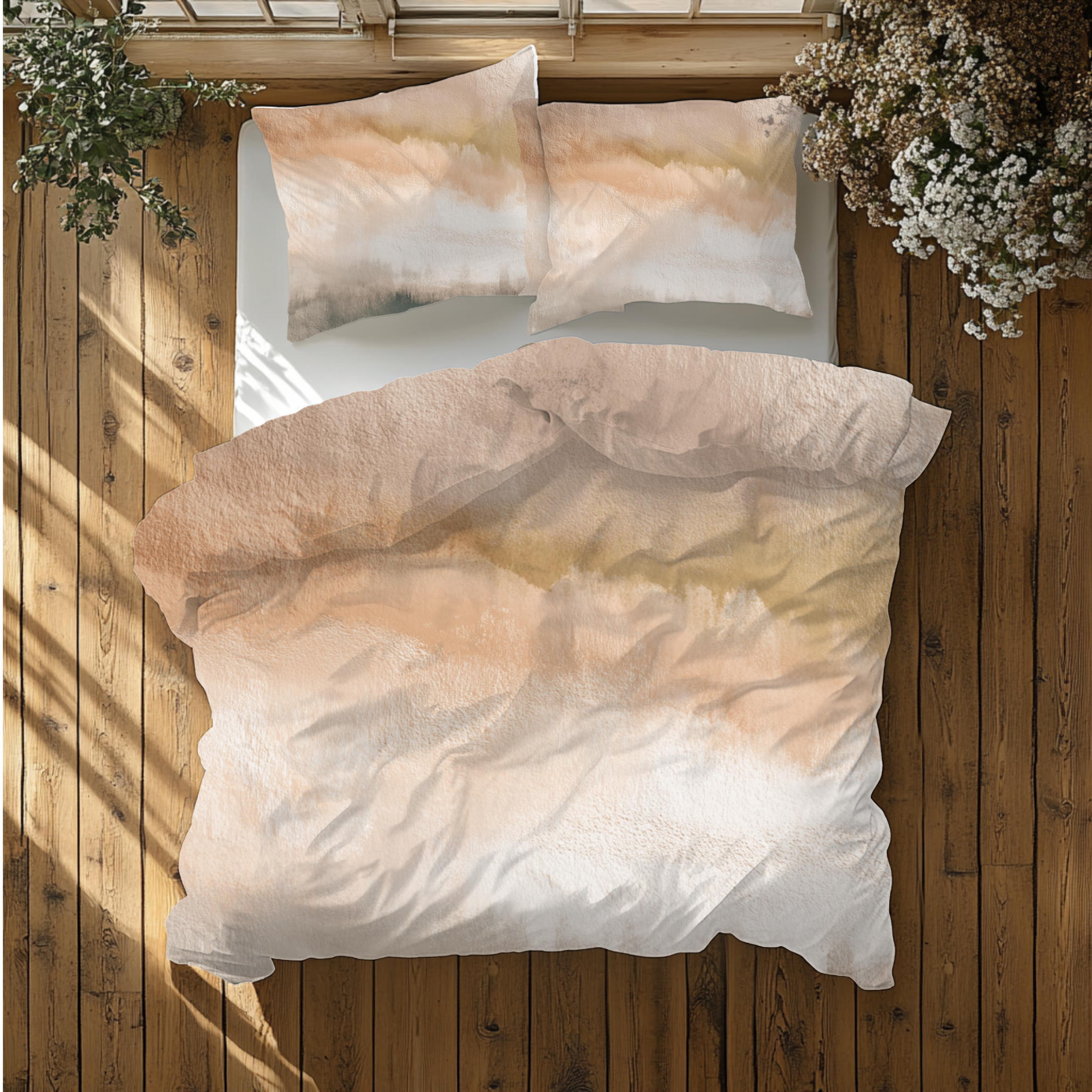 Ombre Duvet, Pillow Cover | Beige Grey Bedroom Decor