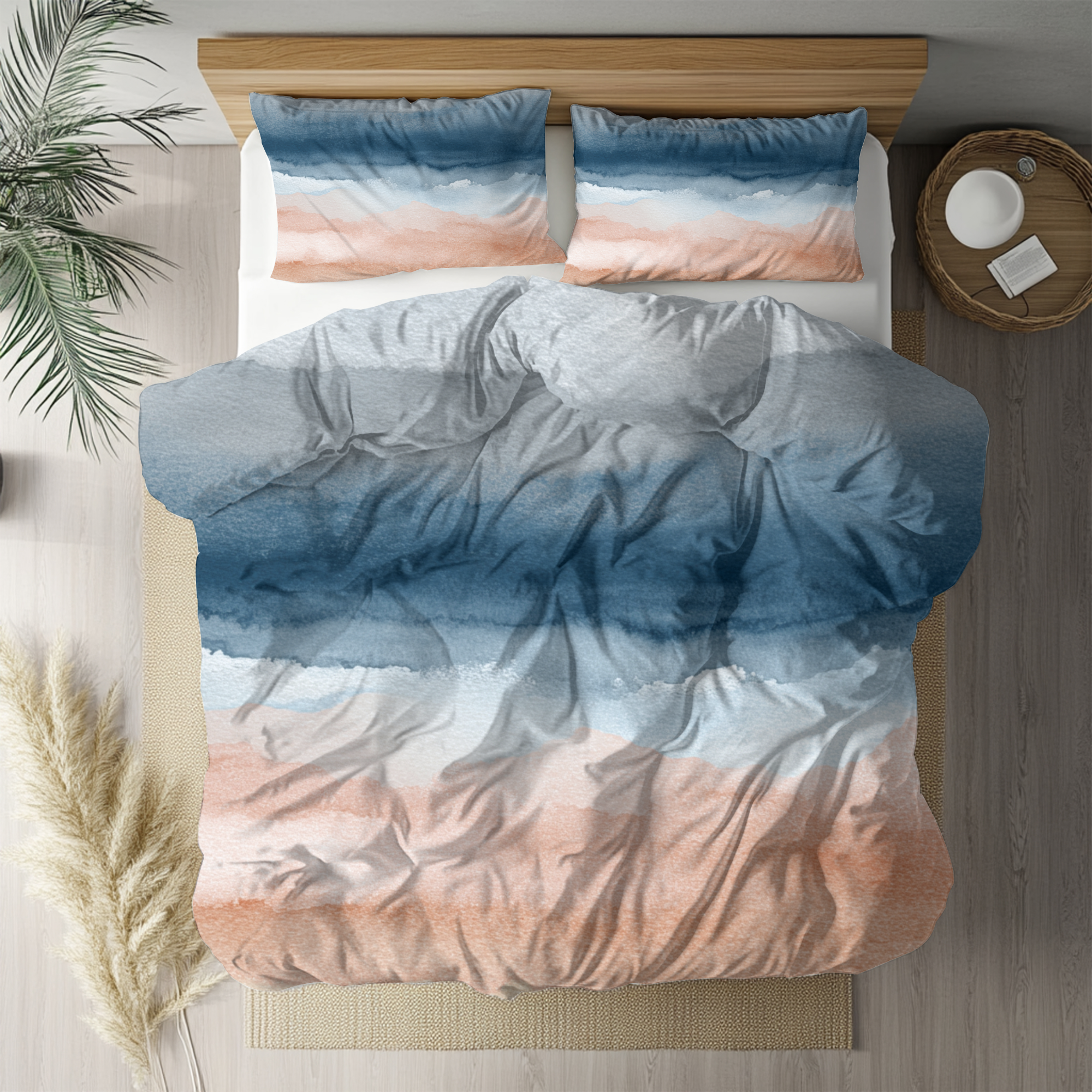 Ombre Duvet, Pillow Cover | Pink Blue Bedroom Decor