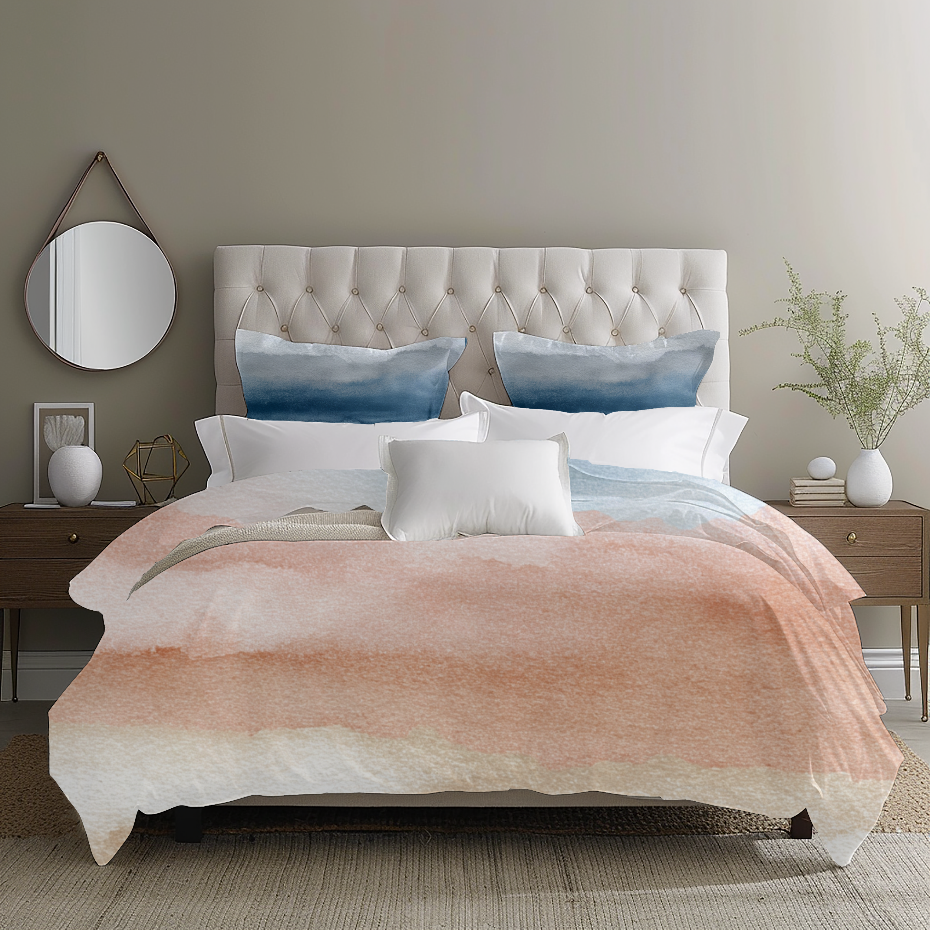 Ombre Duvet, Pillow Cover | Pink Blue Bedroom Decor