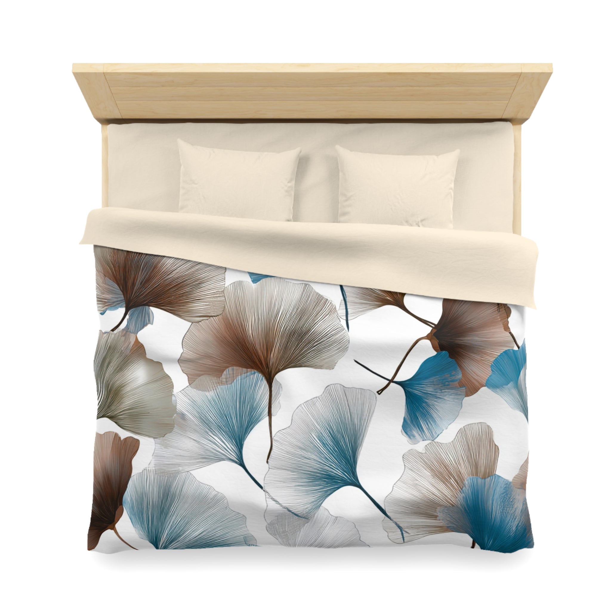 Floral Duvet, Pillow Cover | White Blue Bedroom Decor