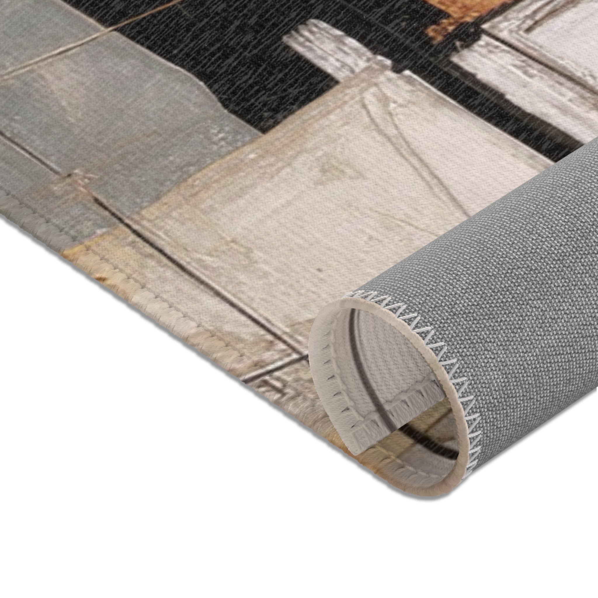 Modern Area Rug | Abstract Blush Pink, Beige