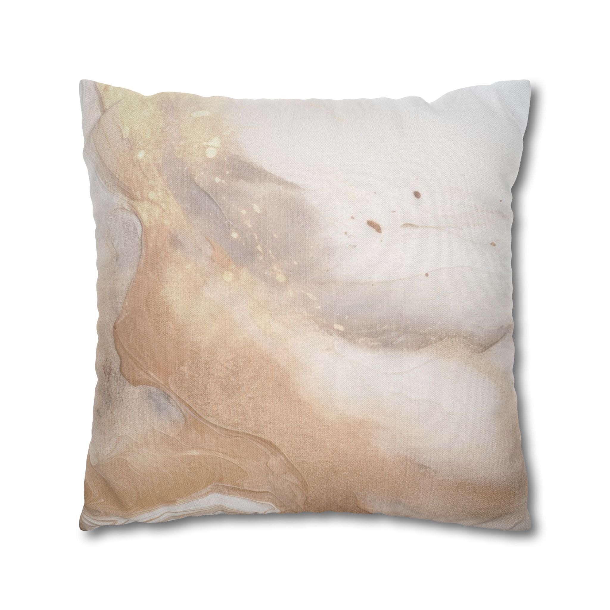 Abstract Pillow Cover | Earthy Neutral Beige Grey Ombre