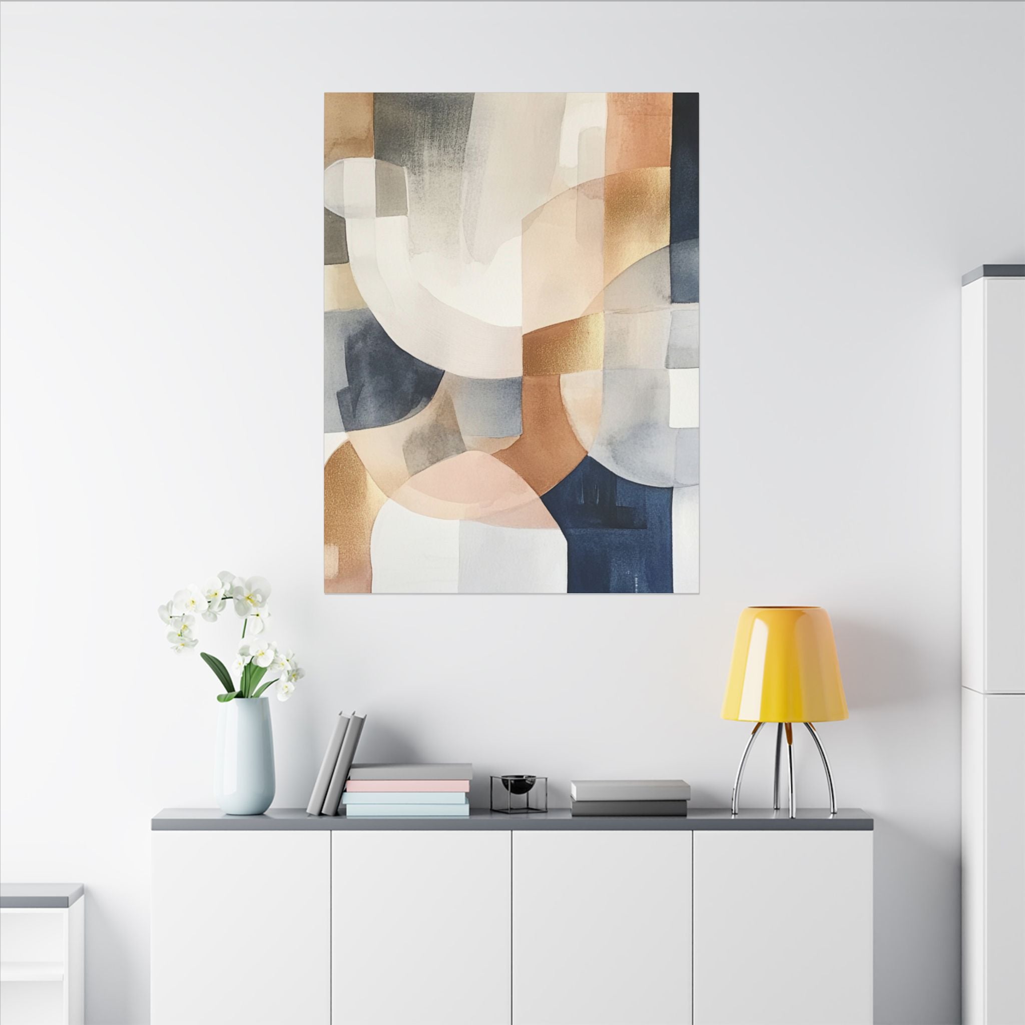 Abstract Neutral Wall Art Print | Boho Earthy Home Decor | Biege Ivory Modern Organic Art