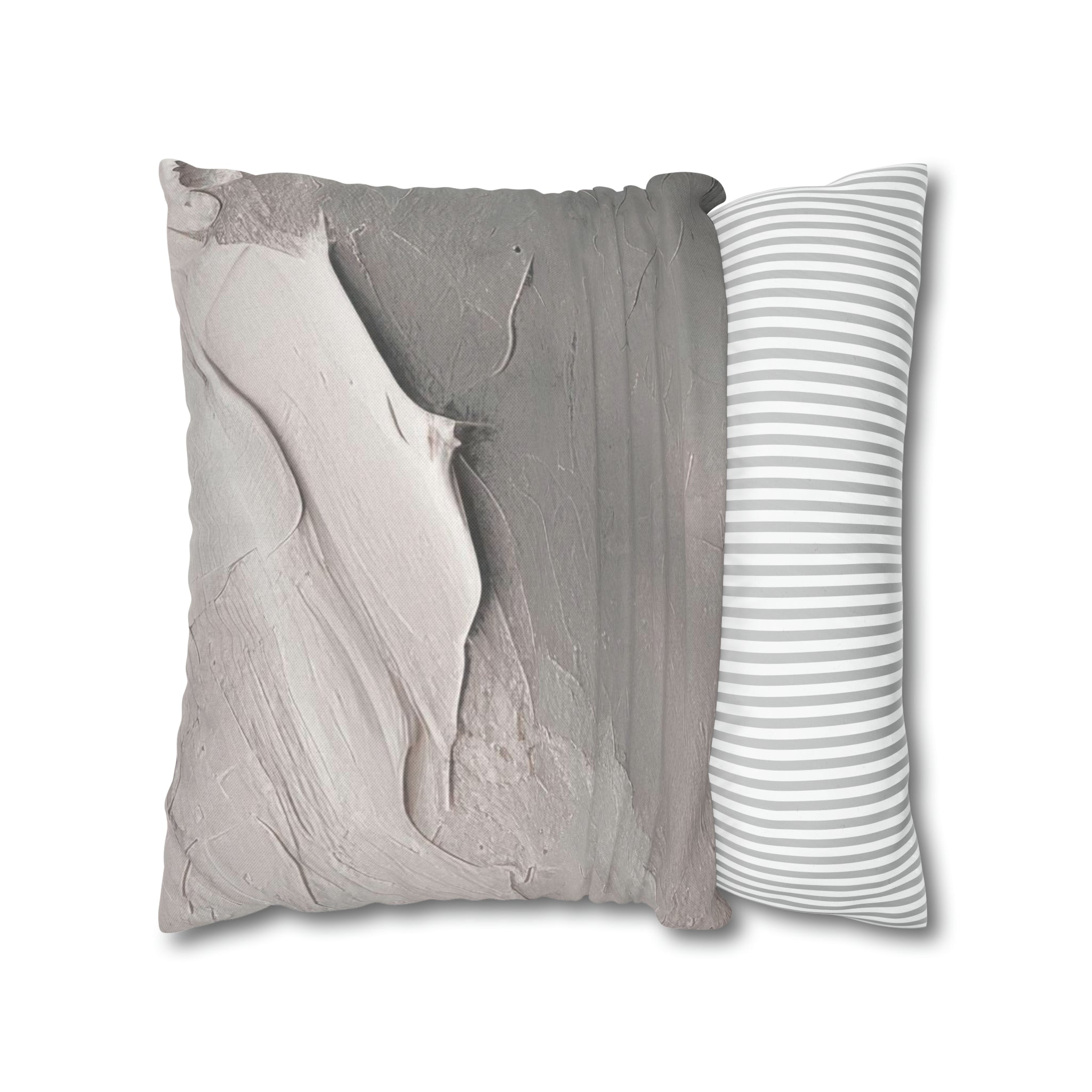 Abstract Pillow Cover | Slate Grey, Blush Pink