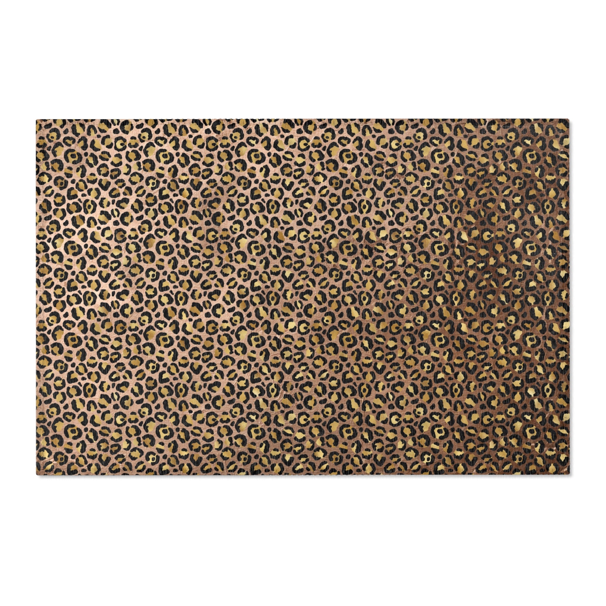 Beige Leopard Large Area Rug | Gold Mauve, Brown Animal Print