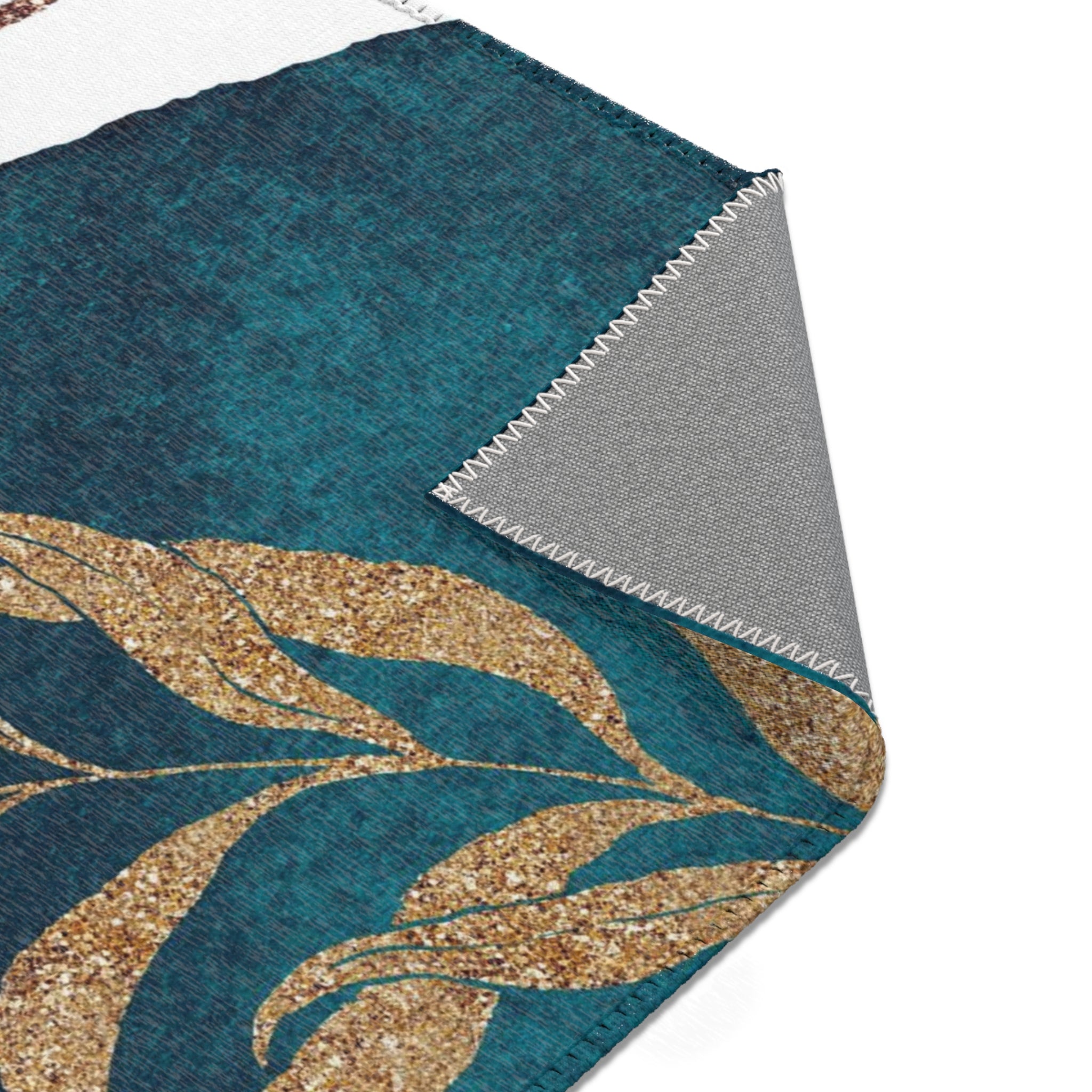 Abstract Area Rug | Modern Rug, Grey white Green