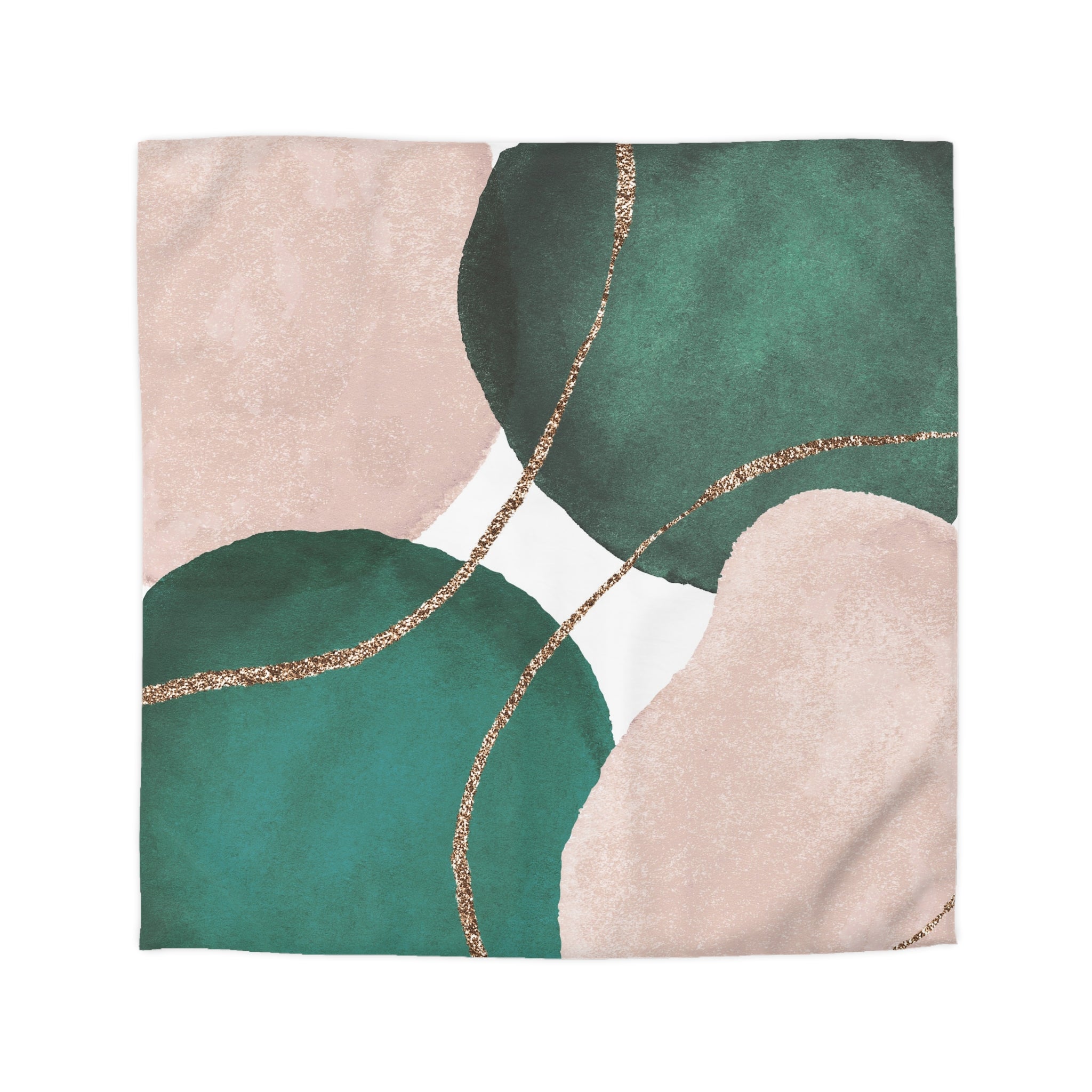 Abstract Watercolor Duvet, Pillow Cover | Green Blush Pink Bedroom Decor